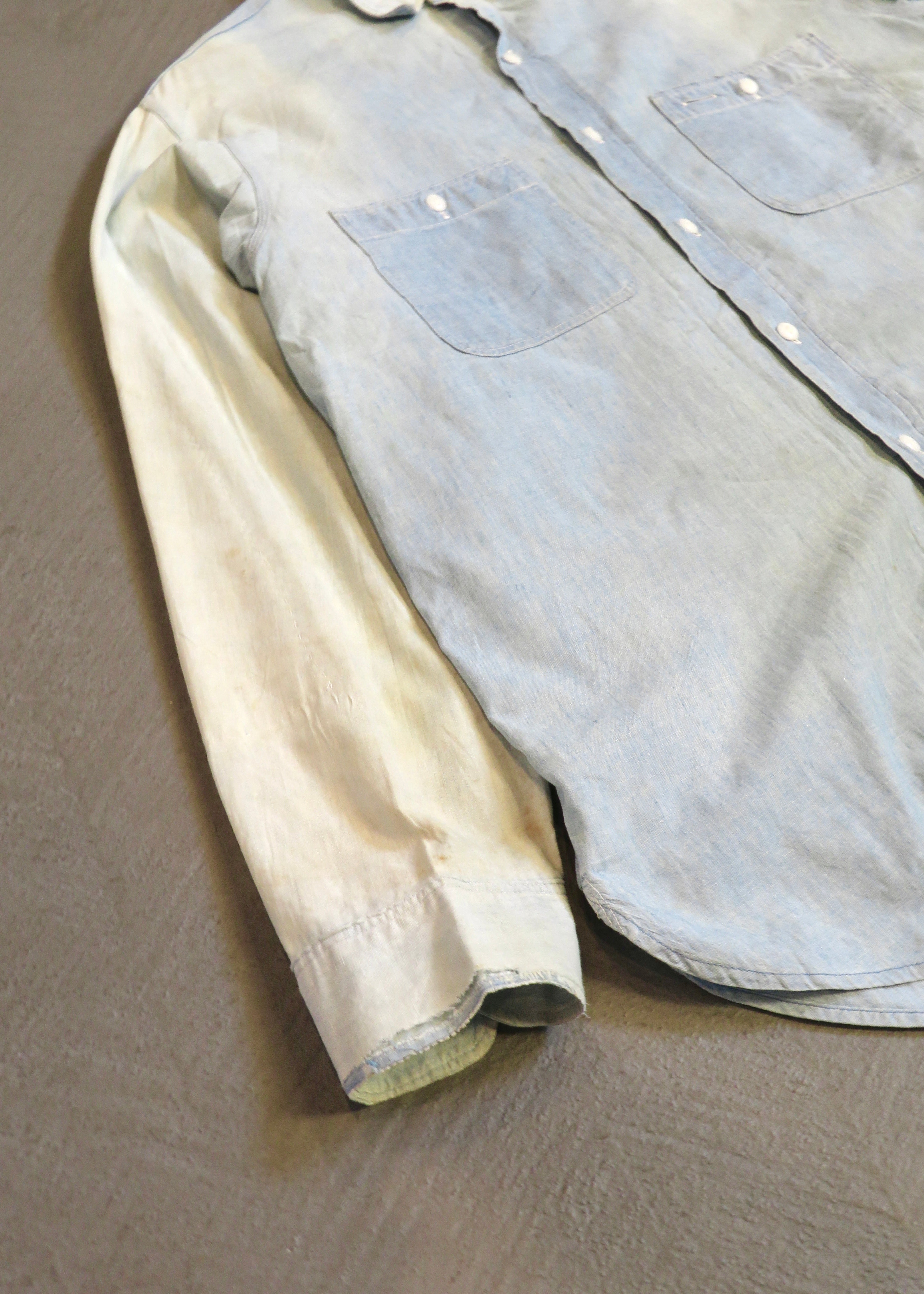 1950s Penneys Ox-Hide Repaired Chambray Shirt