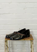 1960s Braided Black Leather House Slippers