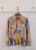 1970s Madras Patchwork Shirt | M