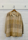 1970s Ko and Co J.C. de Castelbajac Raw Silk Striped Overshirt