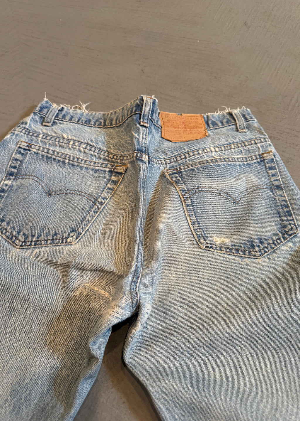 1990s Levi's 517 Raw Hem Flared Jeans