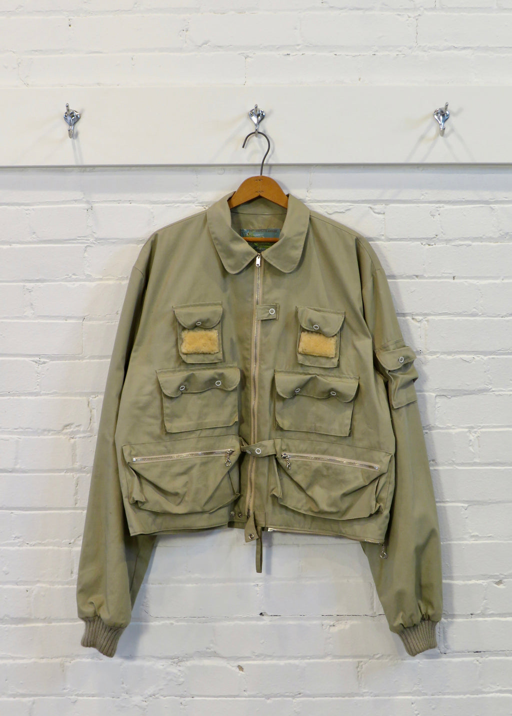 1960s Khaki Cropped Fly Fishing Jacket