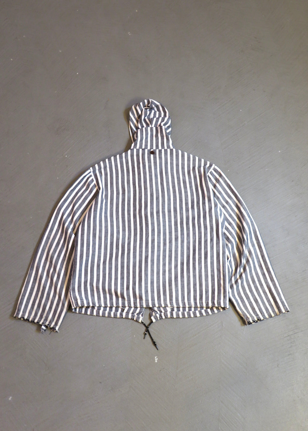 1950s Lightweight Striped Jacket with Packable Hood