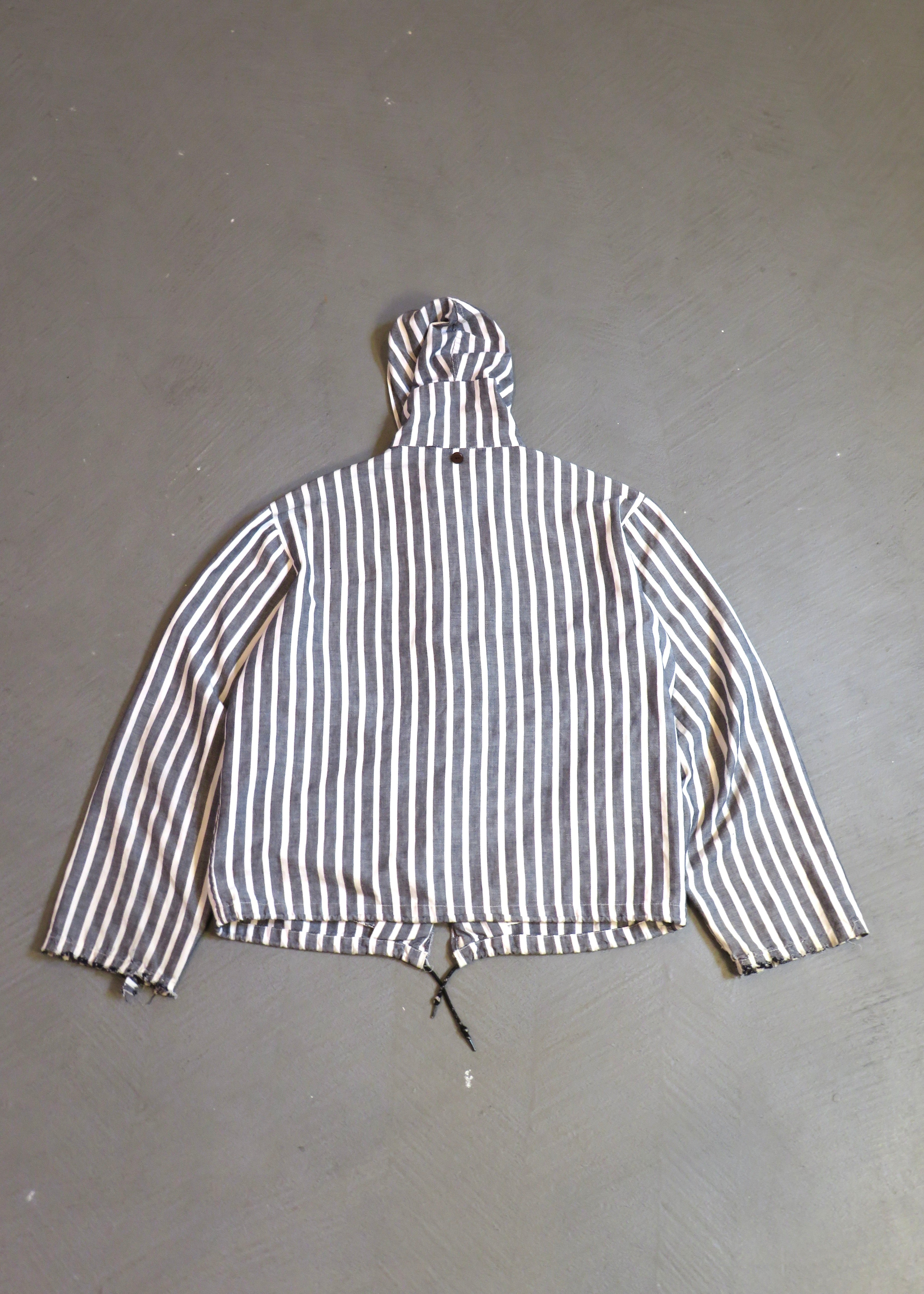 1950s Lightweight Striped Jacket with Packable Hood