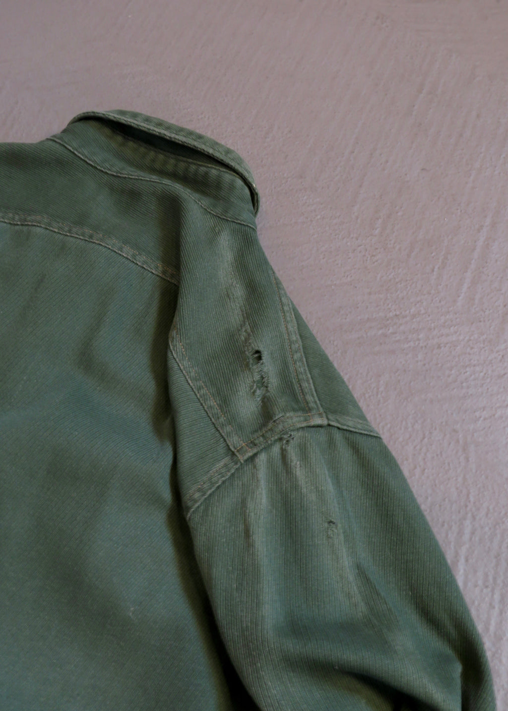 1940s Bouldercord Green Cotton Whipcord Overshirt