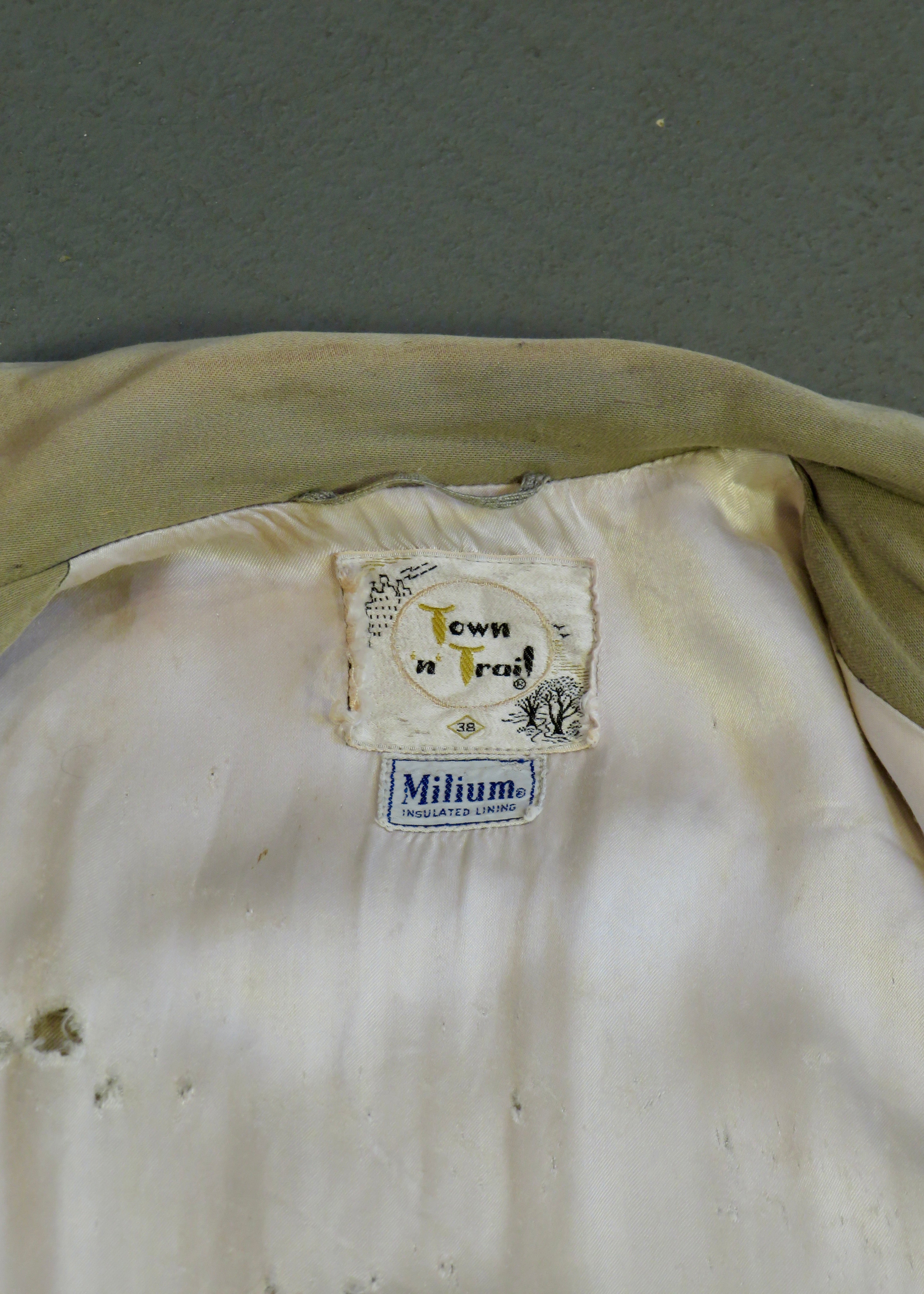 1950s Beige Thrashed Distressed Cropped Ricky Jacket