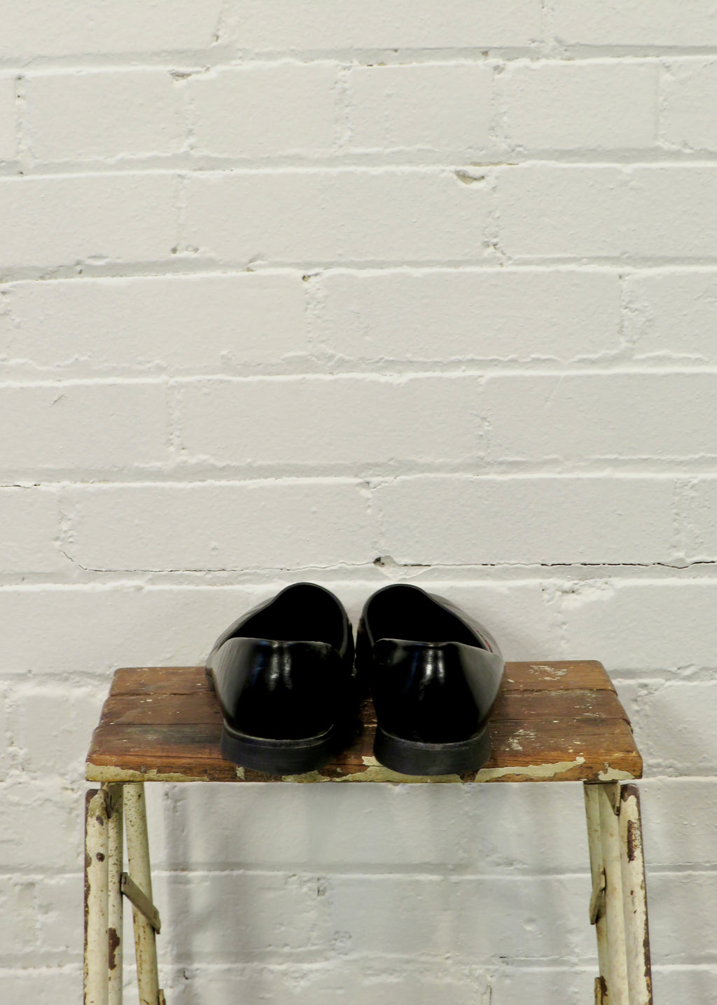1960s Braided Black Leather House Slippers