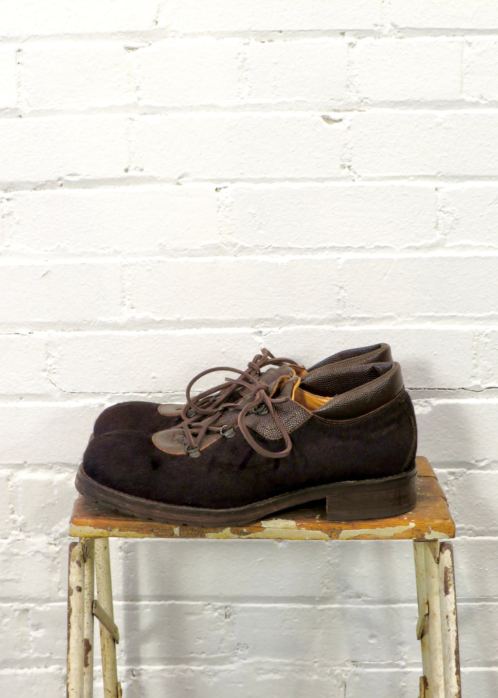 2000s Dolce & Gabbana Pony Hair Hiking Derbies