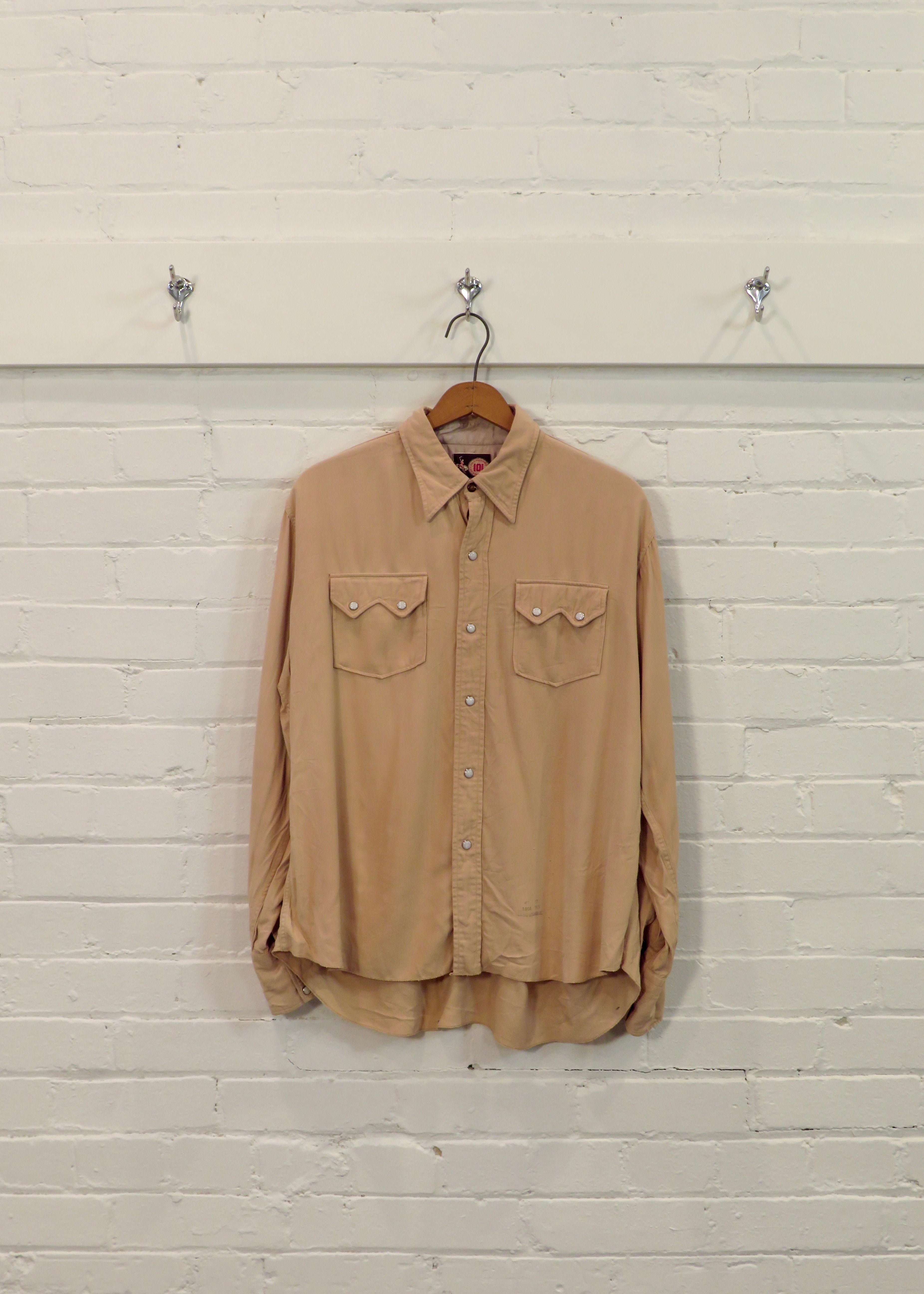 1950s One-O-One 101 Gabardine Pearl Snap Western Shirt