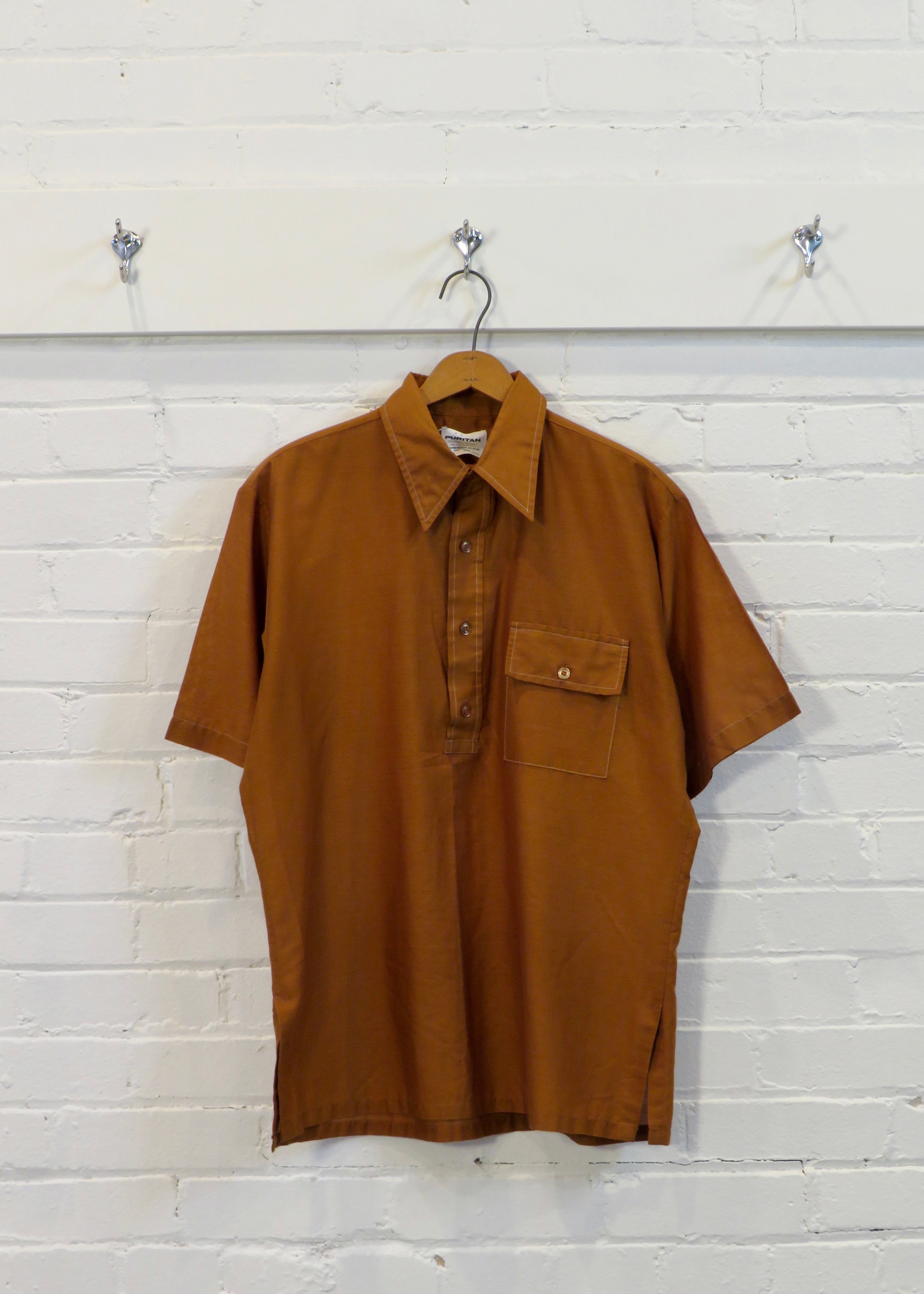 1960s Brown Popover Shirt