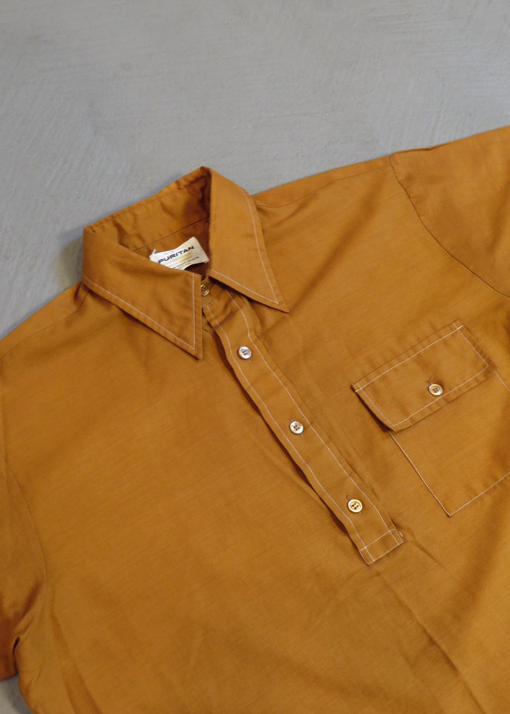 1960s Brown Popover Shirt