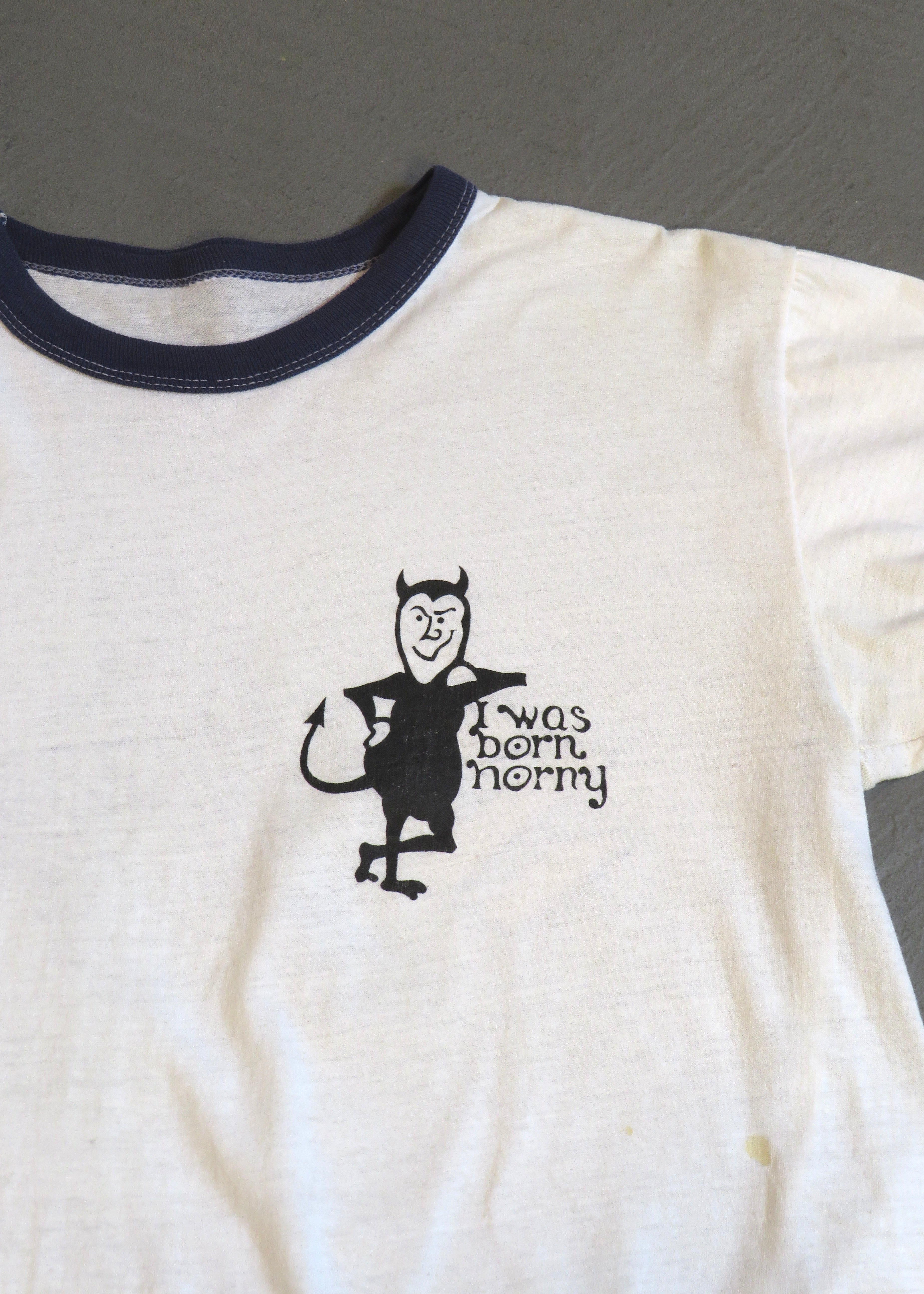 1990s Suzuki Motocross Horny Devil Ringer T-Shirt