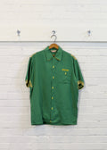 1950s Air-Flo Kinol Bros Tile Green Bowling Shirt