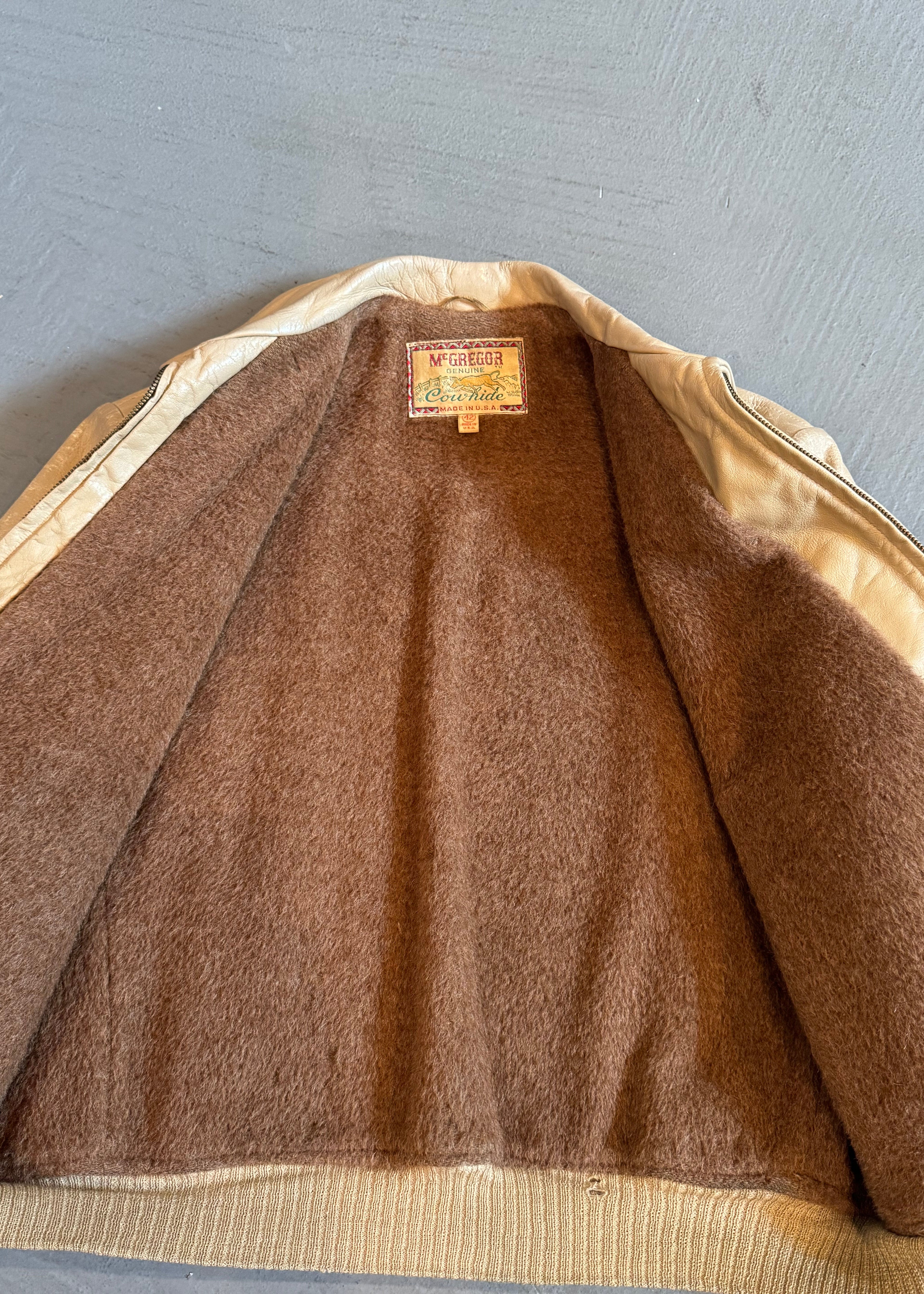 1950s McGregor Wool Lined Leather Jacket