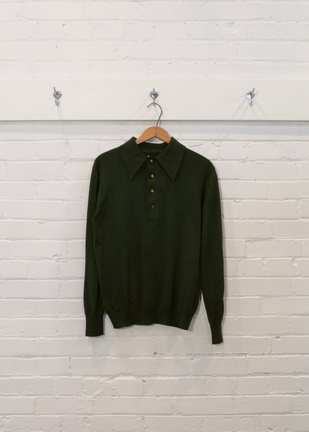 1960s Acrylic Blend Polo Sweater