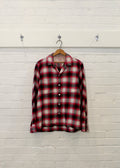 1950s Shadow Plaid Loop Collar Overshirt