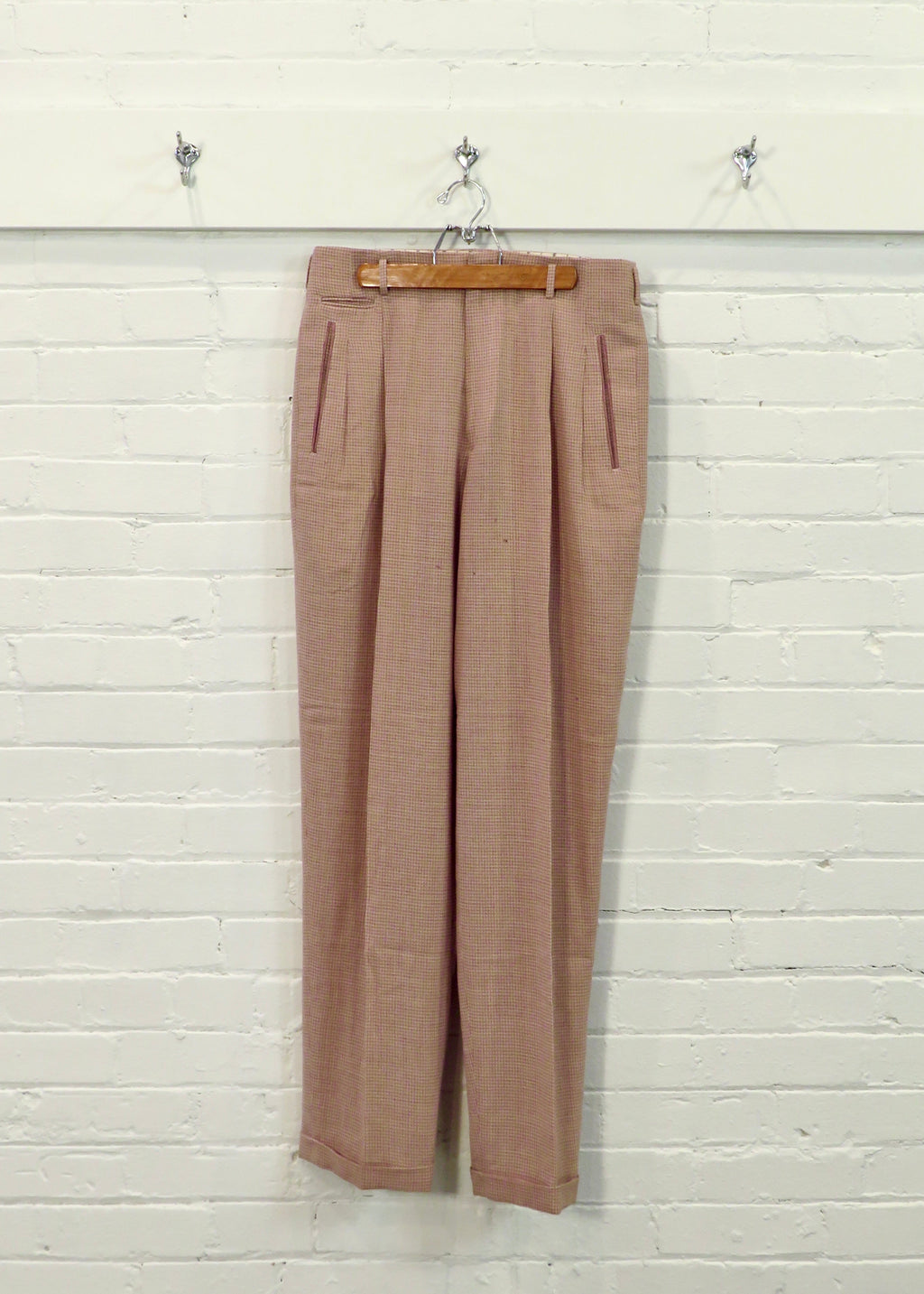1980s Matsuda Semi-Sheer Houndstooth Trousers