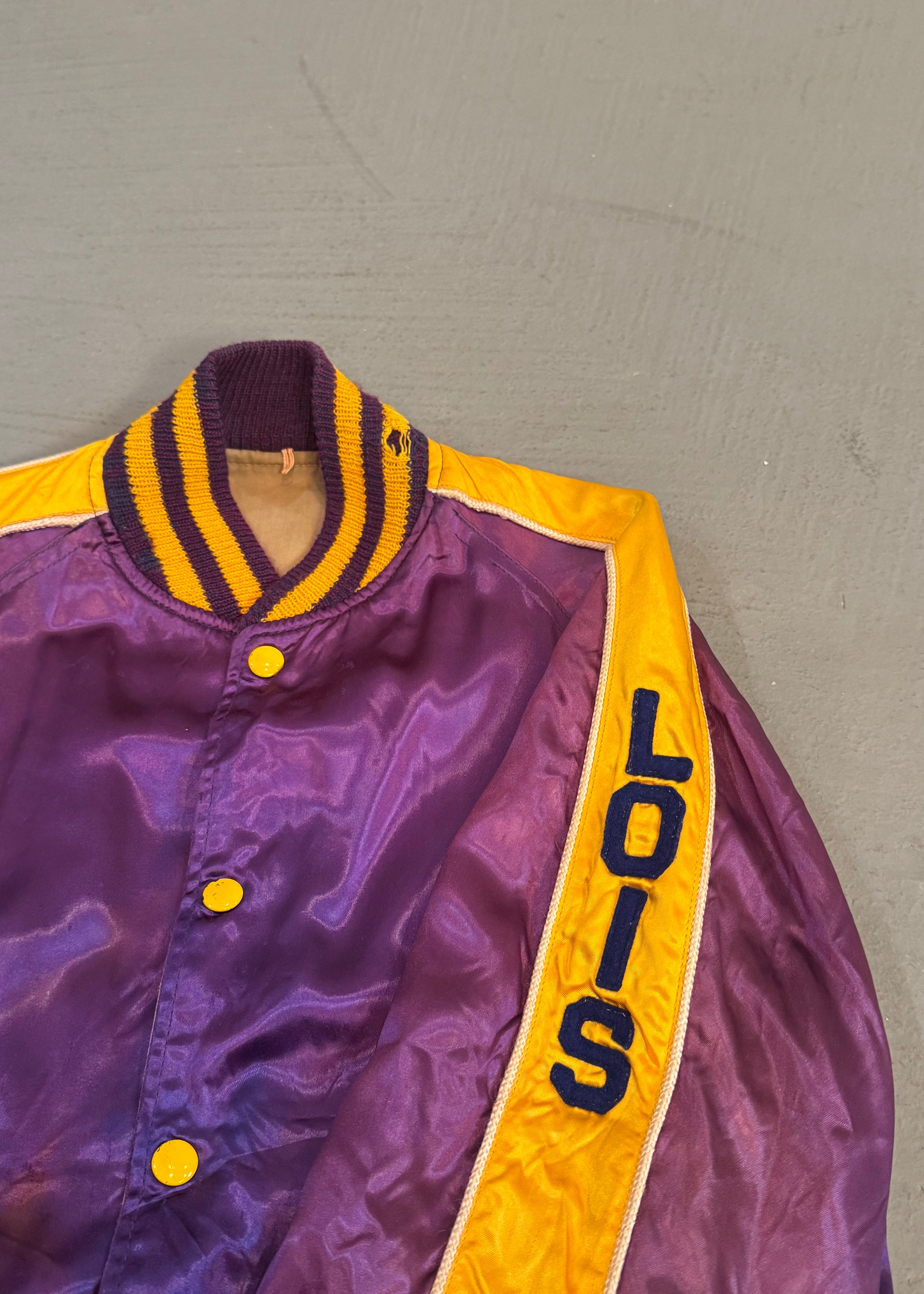 1950s Reversible Satin Varsity Jacket