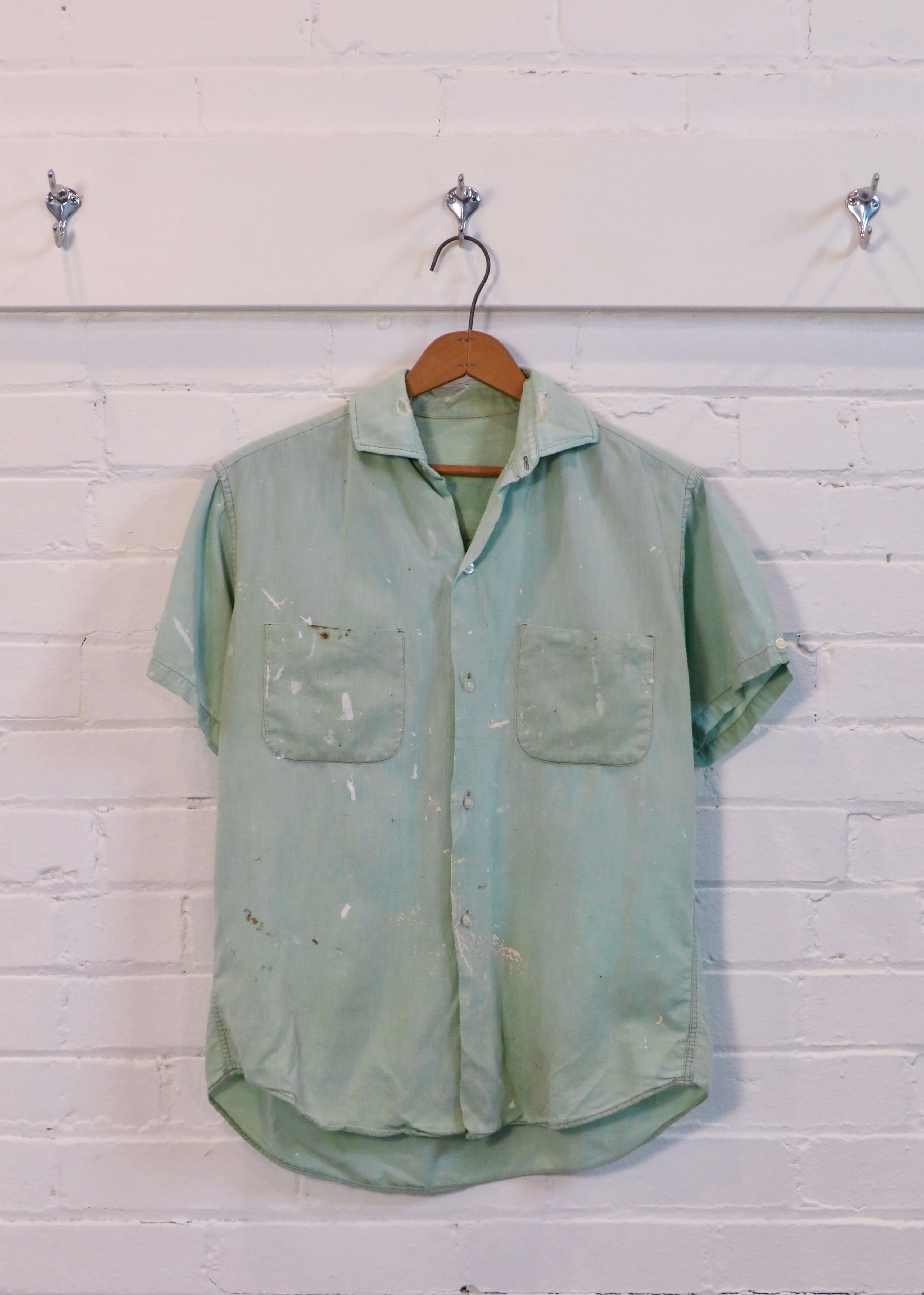 1960s Paint Splattered Work Shirt | M
