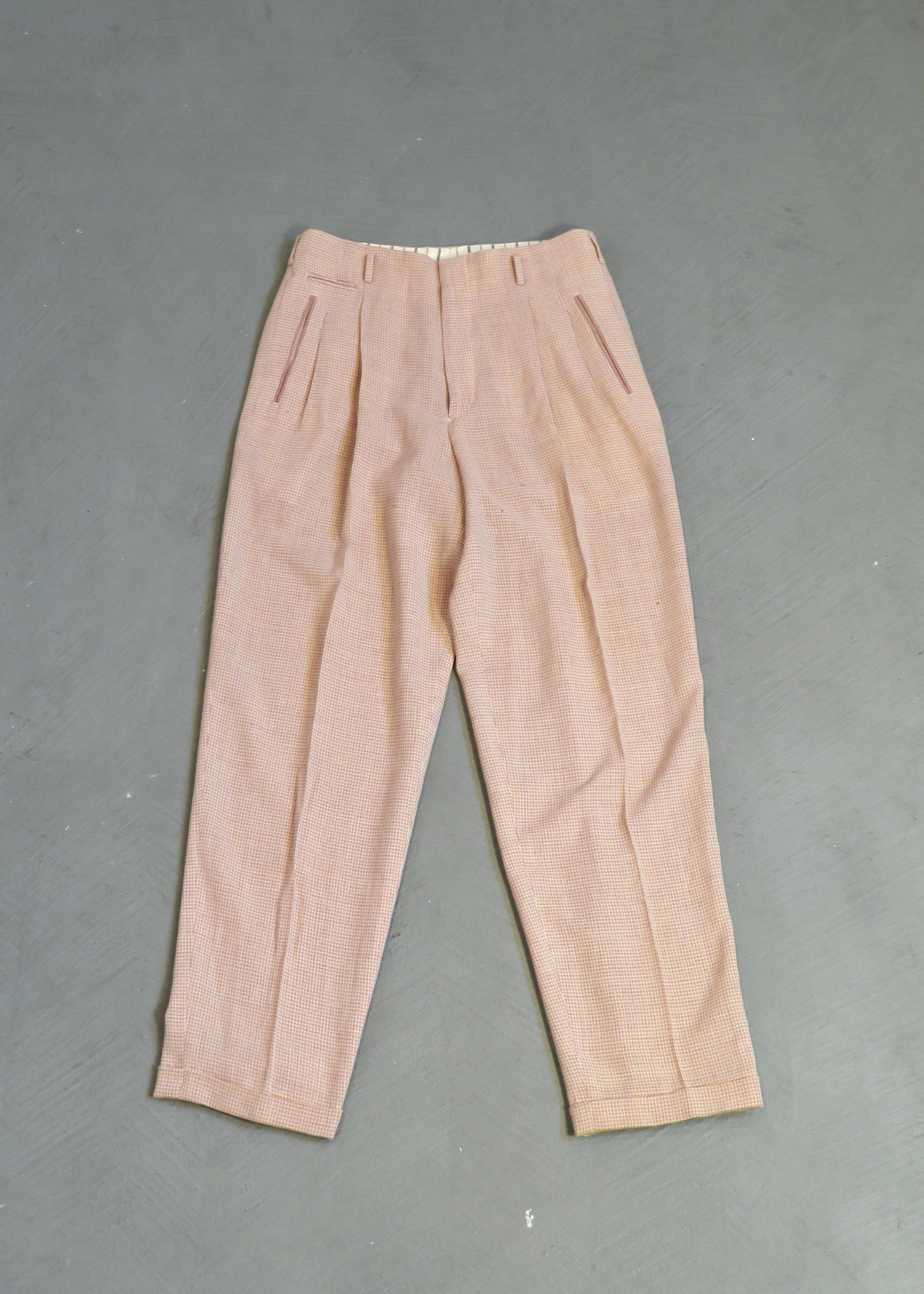 1980s Matsuda Semi-Sheer Houndstooth Trousers