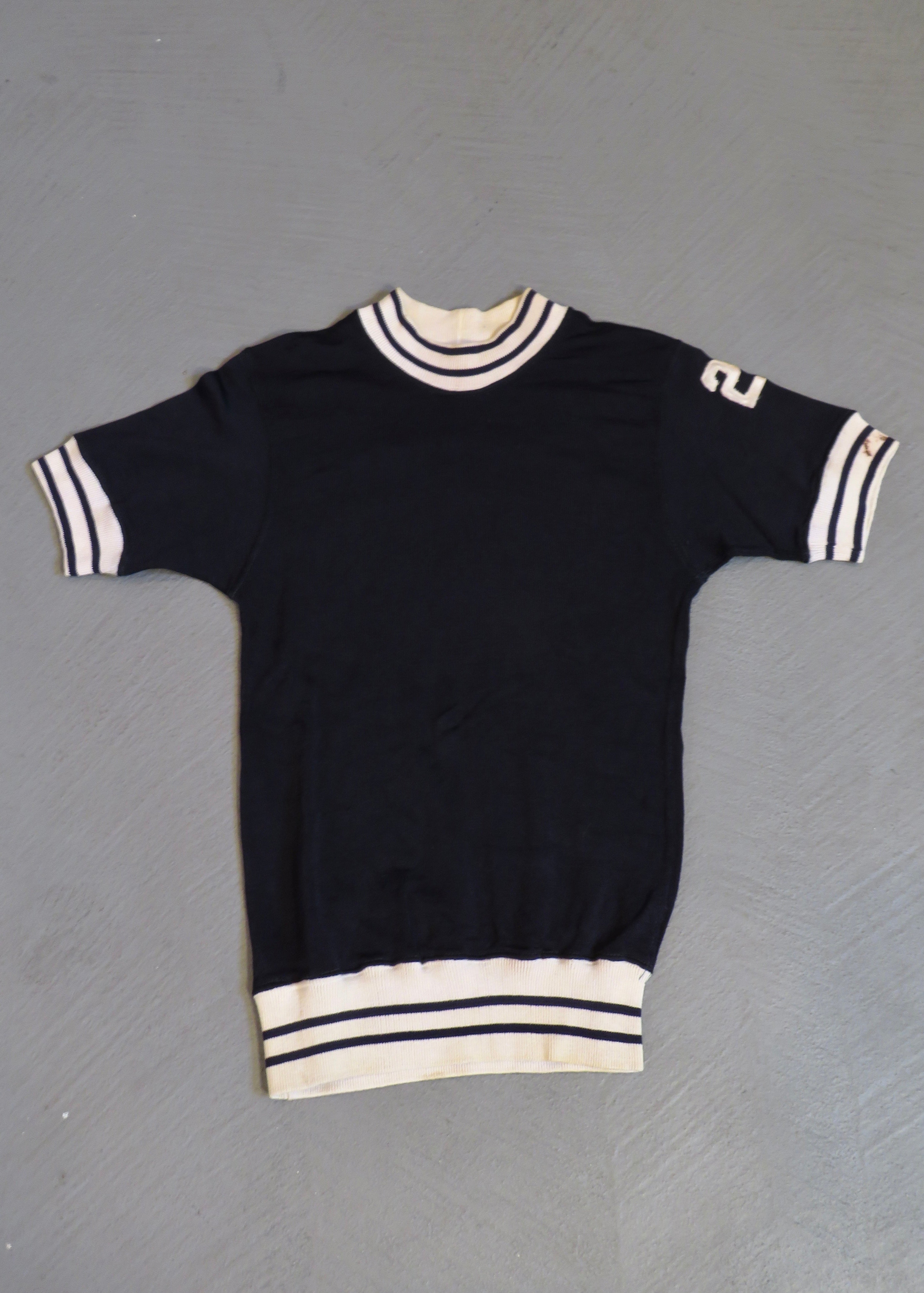 1930s/1940s Rayon Blend Granville Mock Neck Jersey