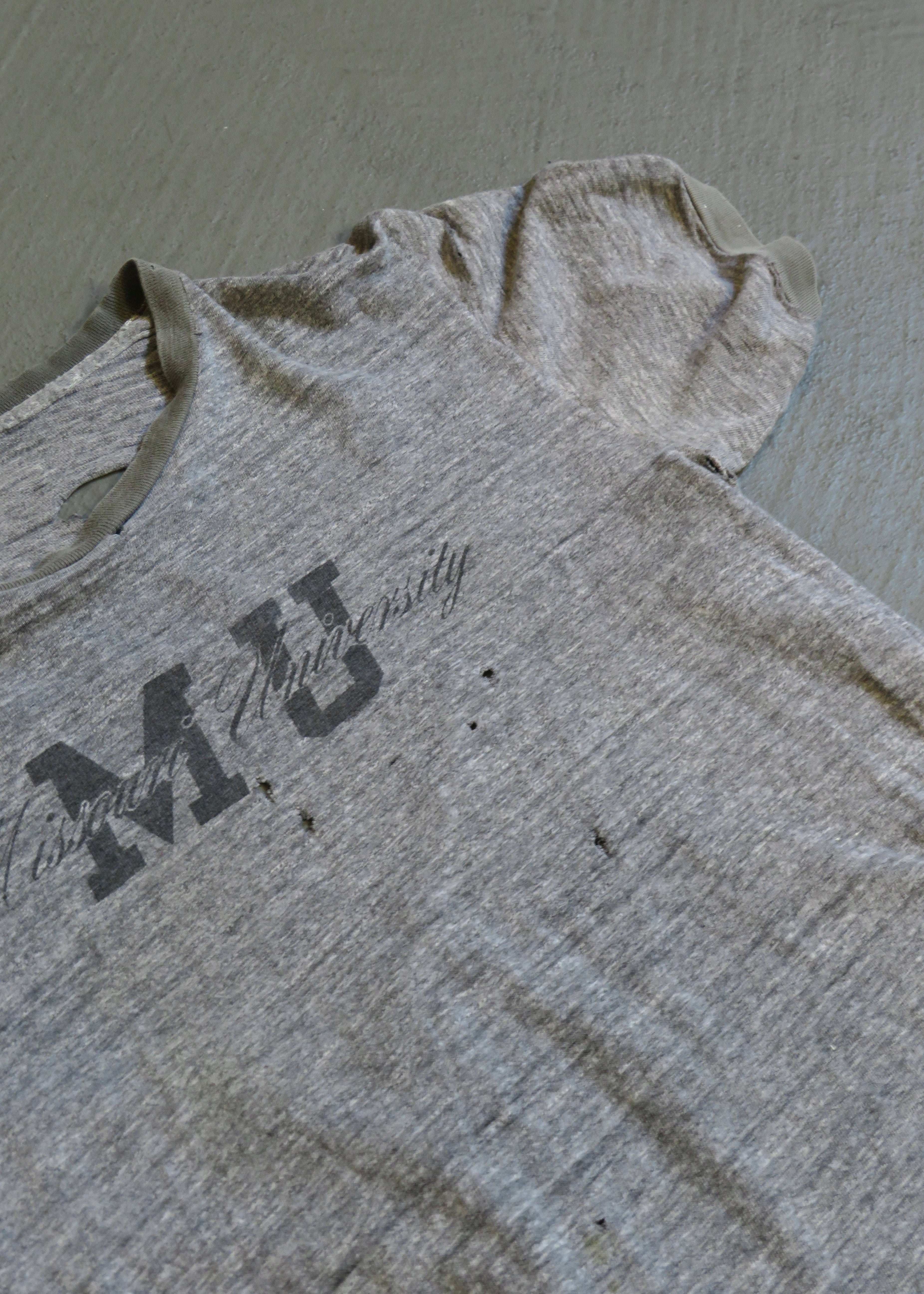1970s Missouri University Thrashed Ringer T-Shirt | M