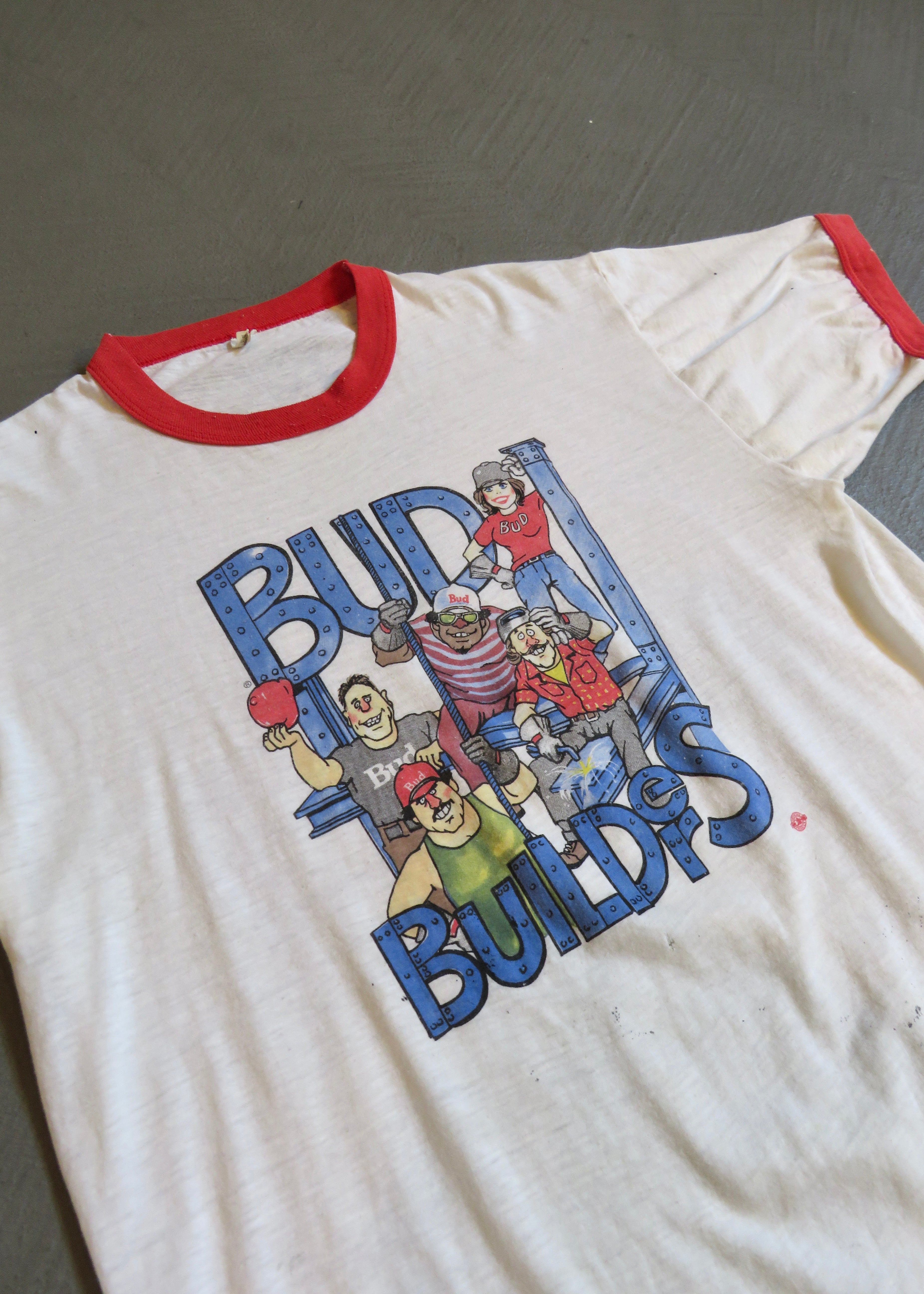 1980s Bud Builders Ringer T-Shirt