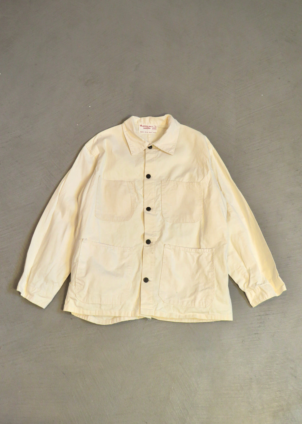 1960s Universal Overall Co Stone Cutter White Chore Jacket