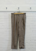 1980s Polo Ralph Lauren Linen Herringbone Trousers