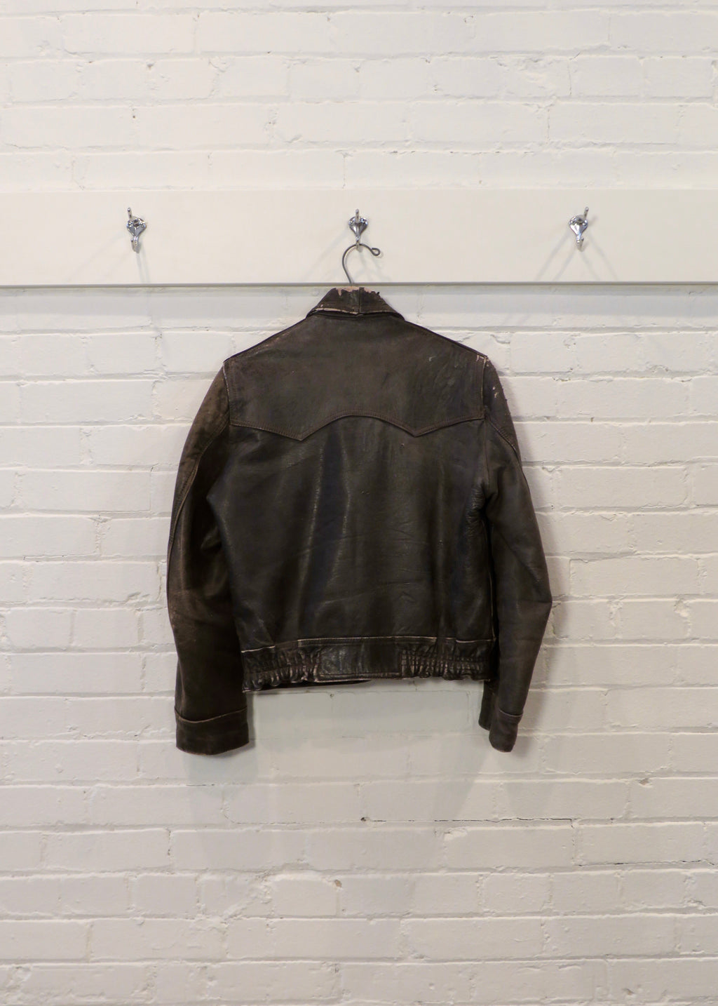 1960s Wool Lined Black Leather Jacket