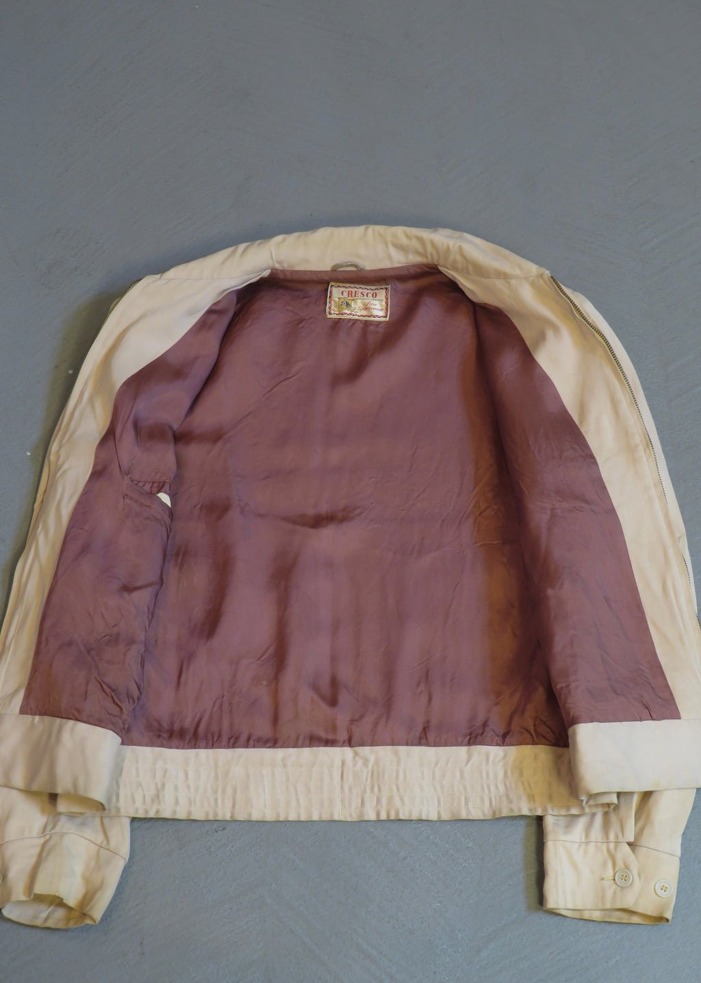 1950s Cresco Beige Gabardine Ricky Jacket