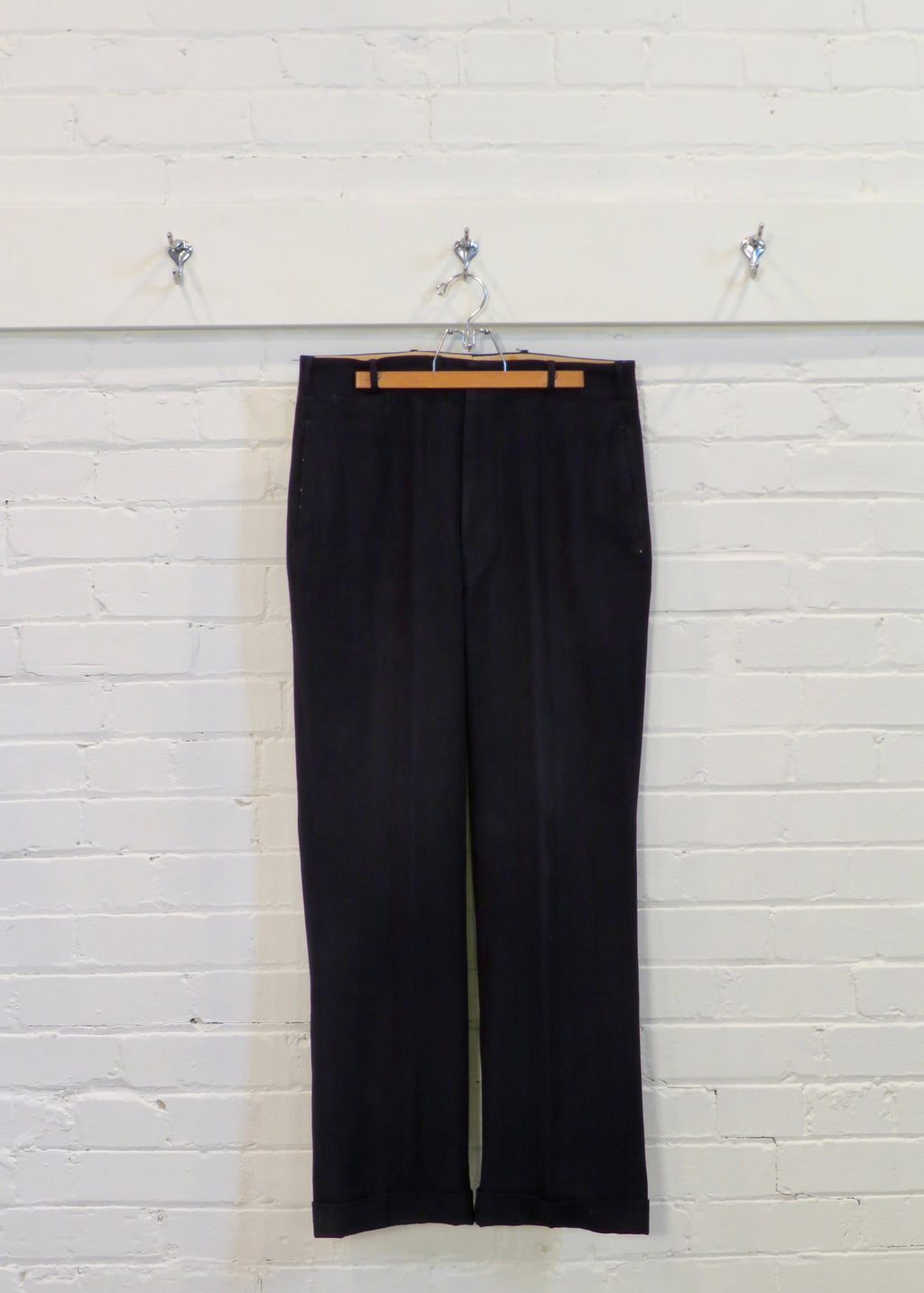 1960s Deep Navy Pinstripe Suit Trousers