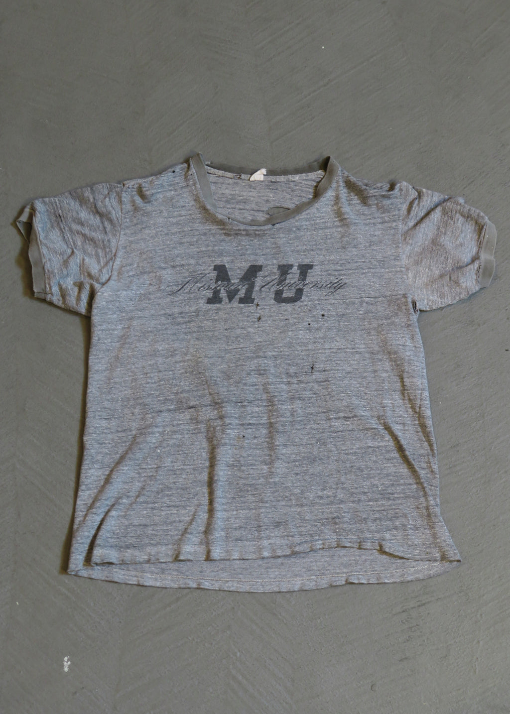 1970s Missouri University Thrashed Ringer T-Shirt | M