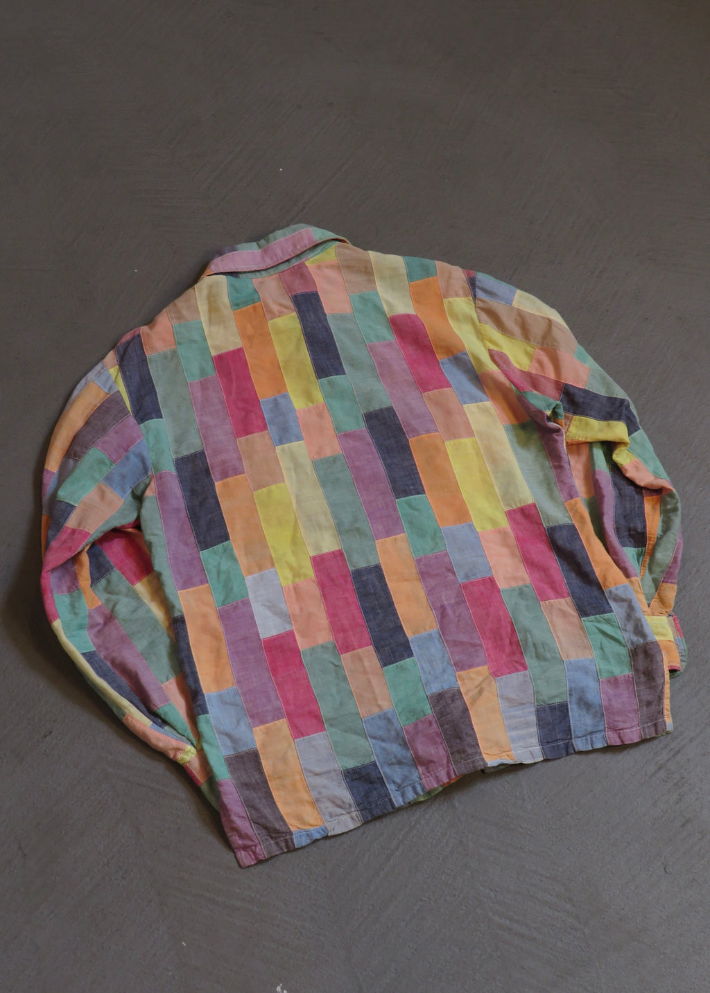 1970s Madras Patchwork Shirt | M