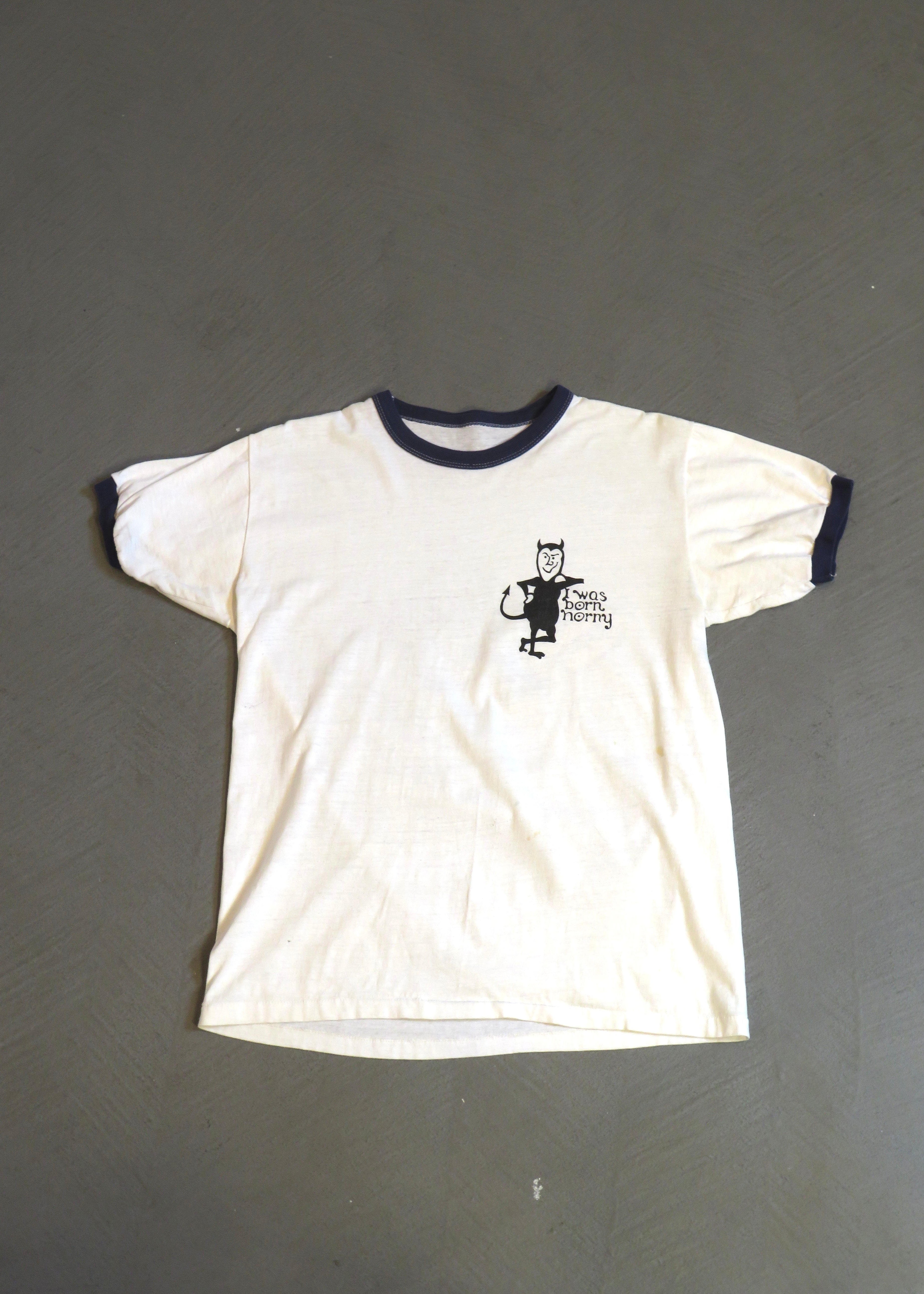 1990s Suzuki Motocross Horny Devil Ringer T-Shirt