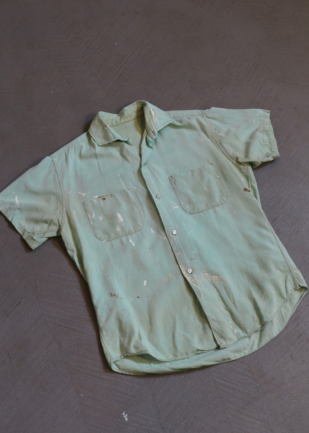1960s Paint Splattered Work Shirt | M