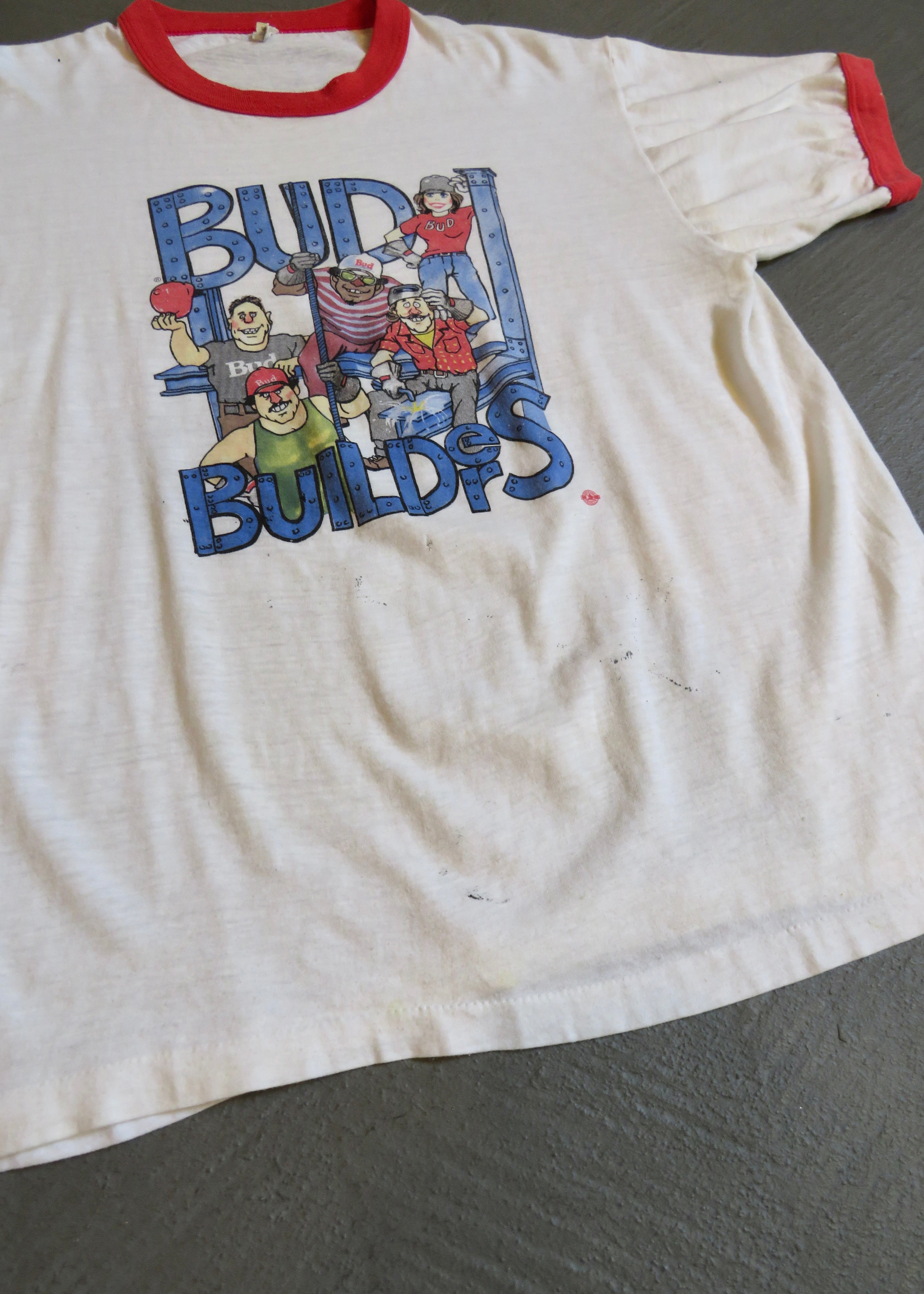 1980s Bud Builders Ringer T-Shirt