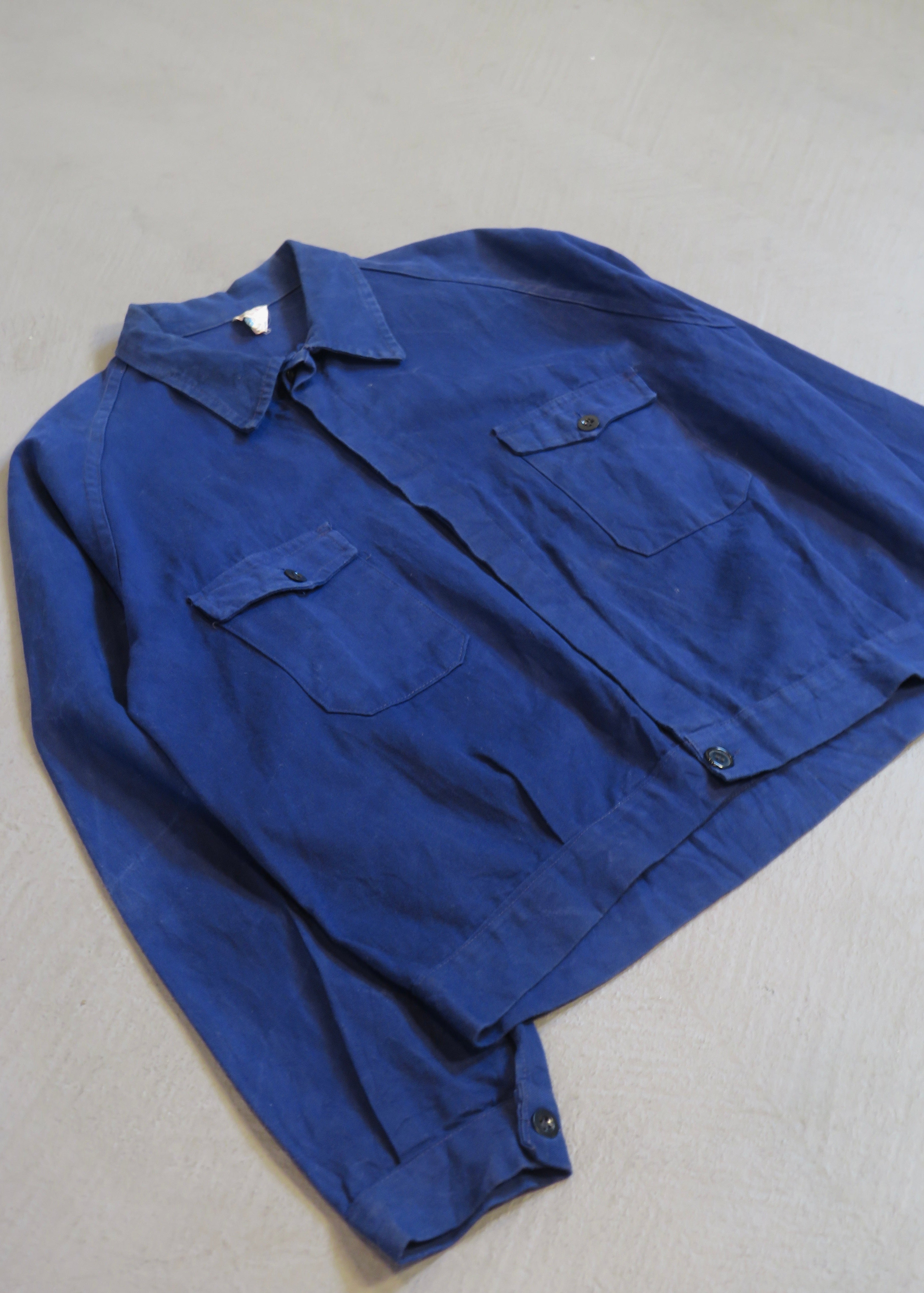 1980s European French Cycling-Style Work Chore Jacket