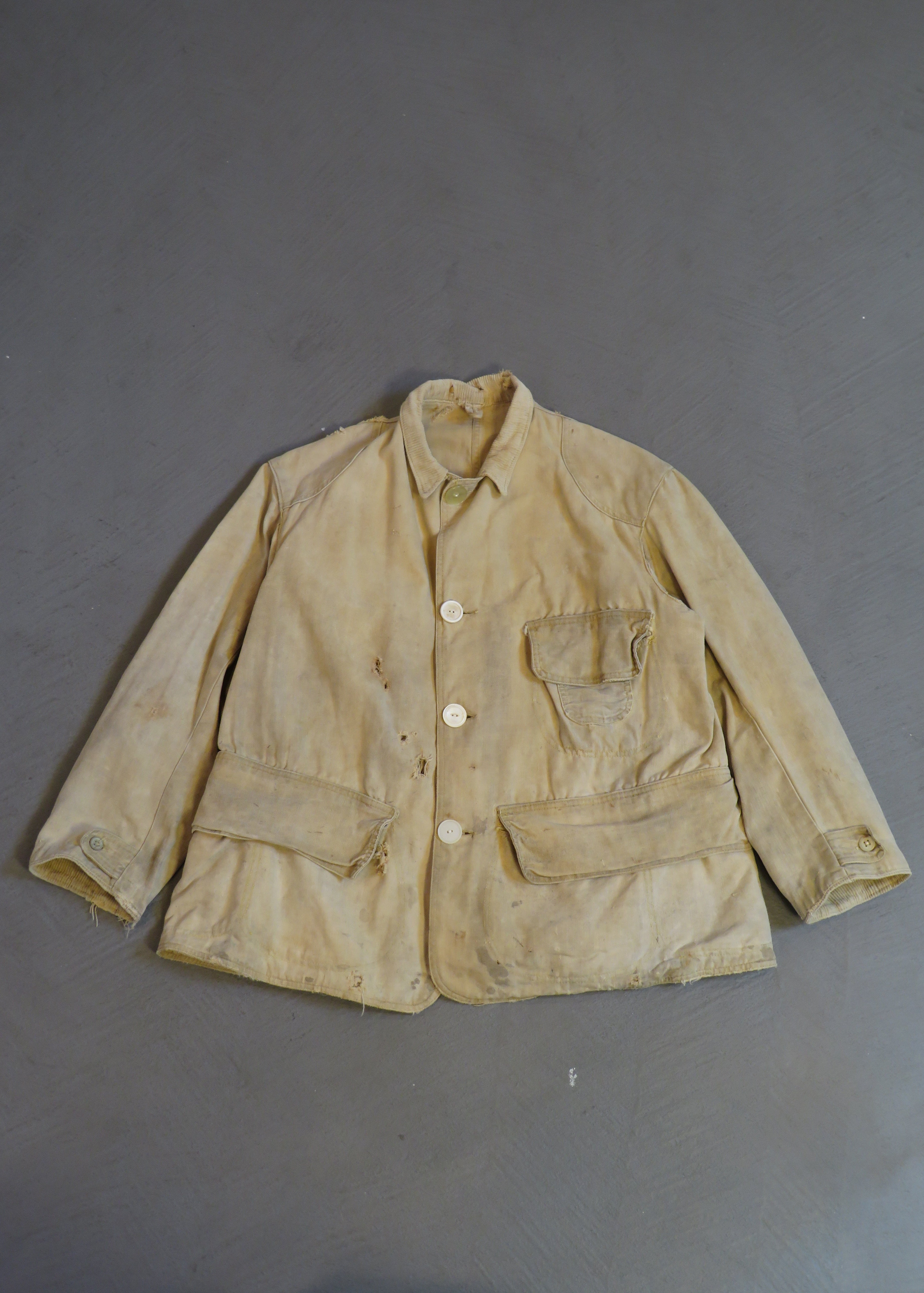 1940s Distressed Cotton Hunting Jacket