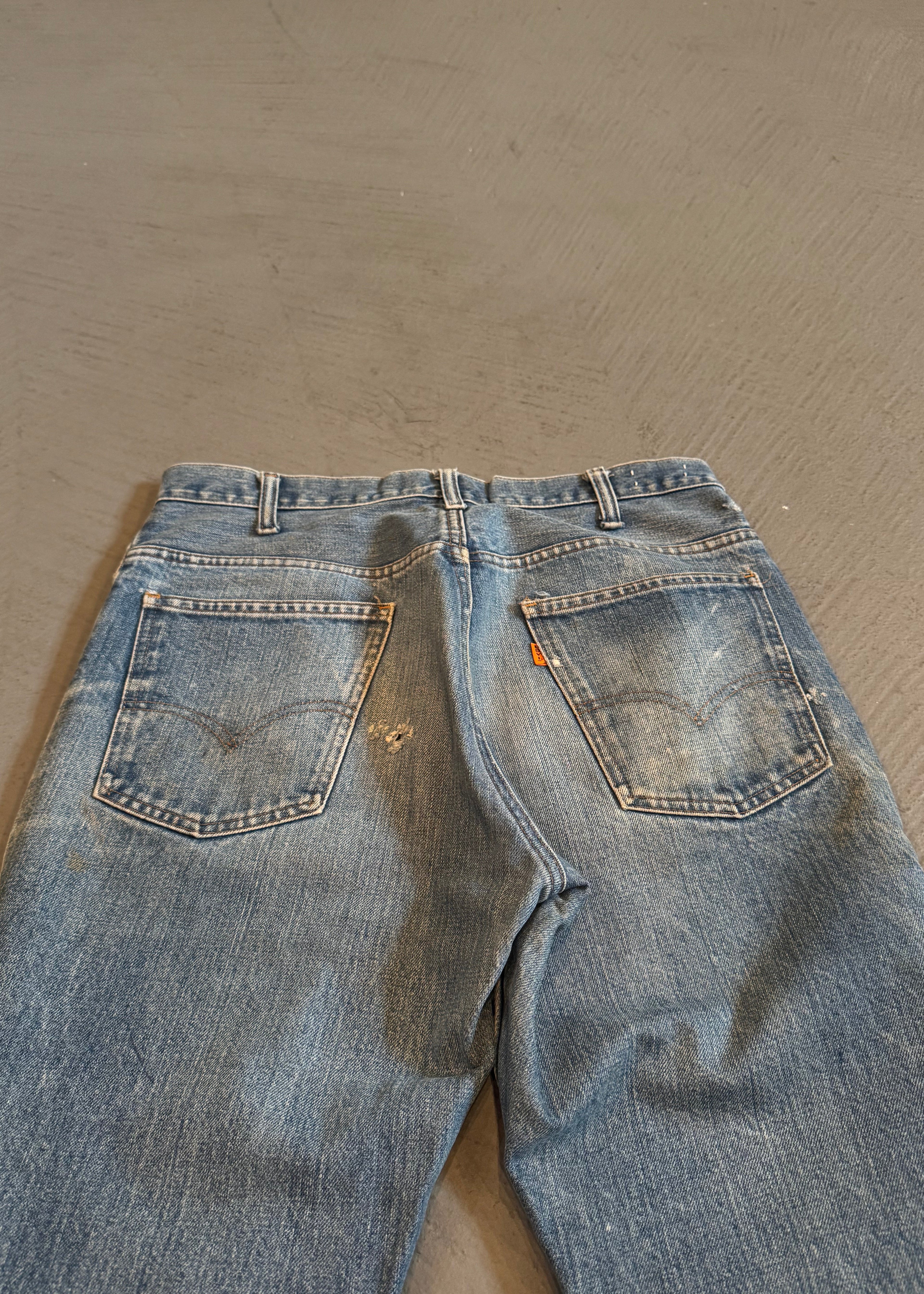 1970s Levi's 646 Orange Tab Flared Jeans