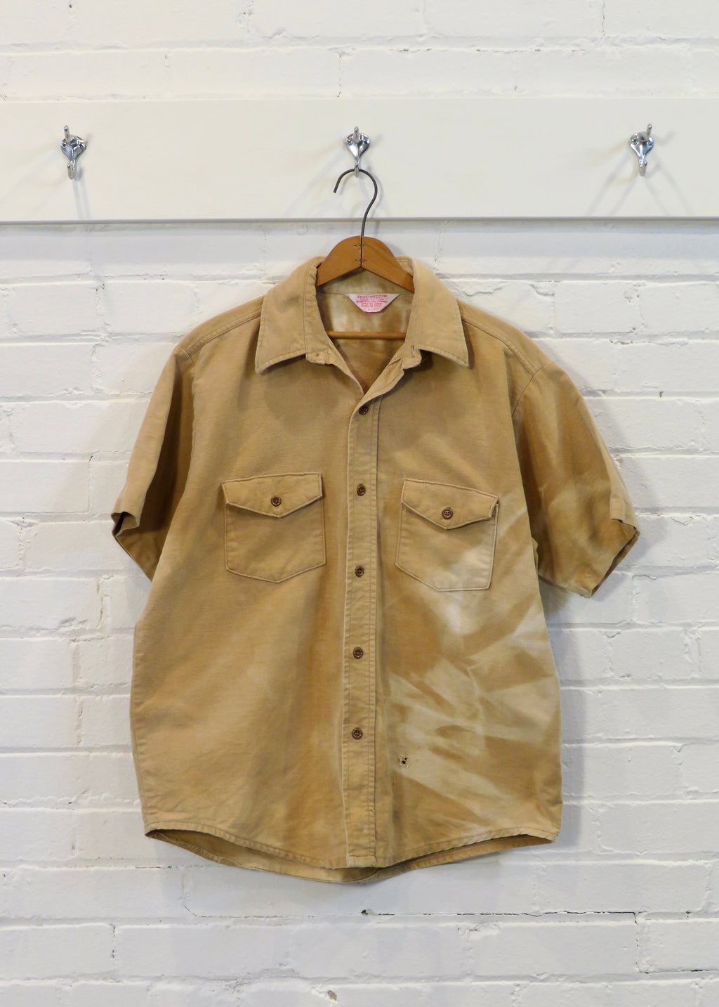 1960s Sun Faded Chamois Short Sleeved Shirt