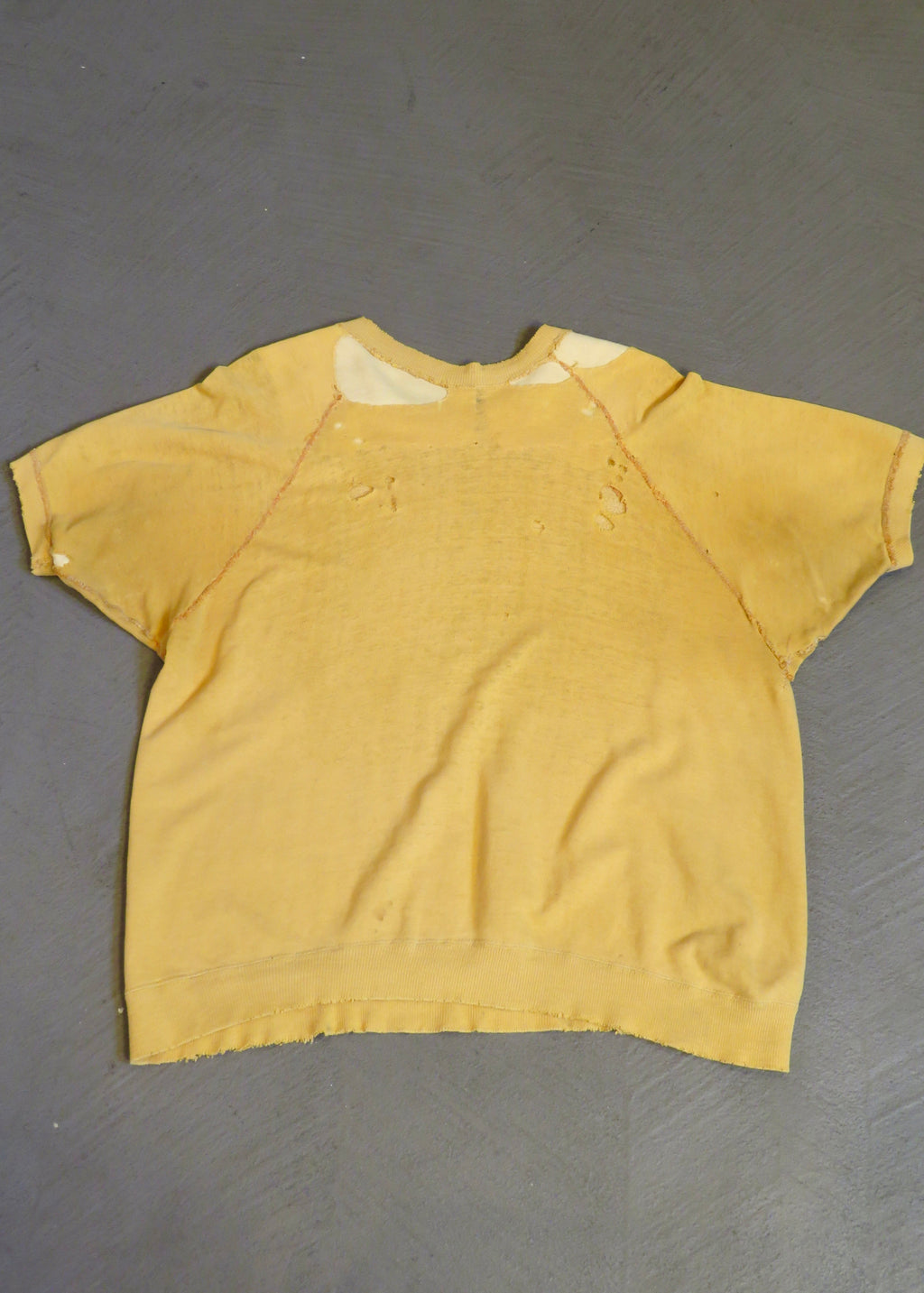 1960s Thrashed University of Kansas Short Sleeved Sweatshirt