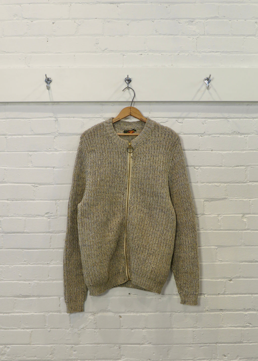1980s Chunky Marled Zip Cardigan