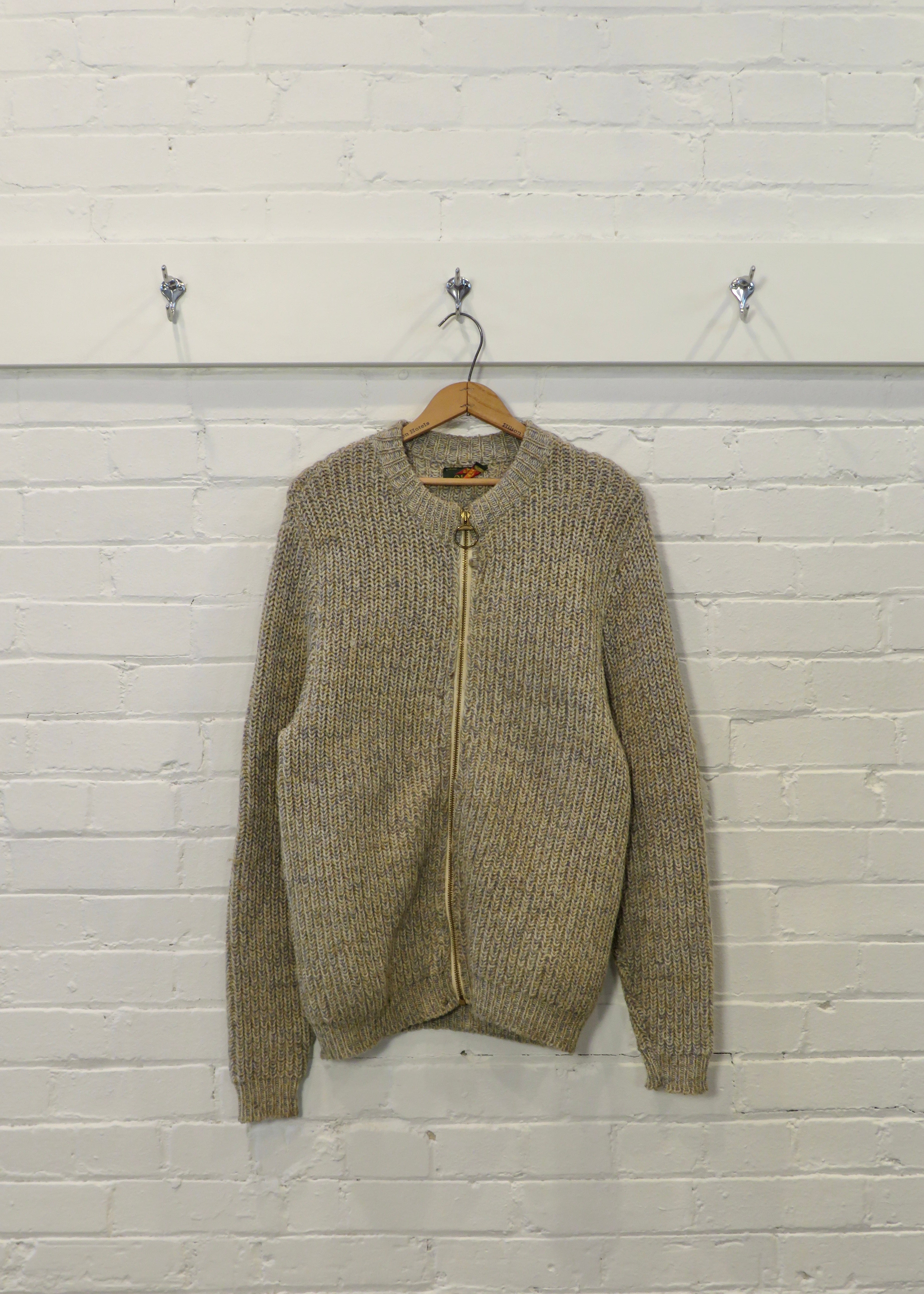 1980s Chunky Marled Zip Cardigan