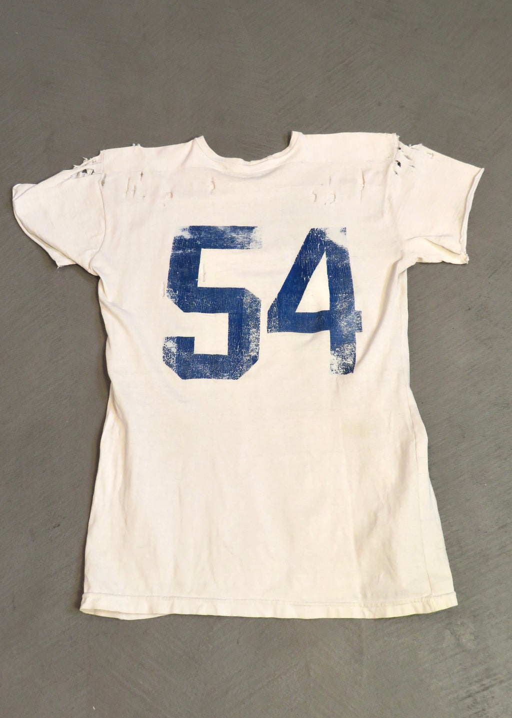 1960s Wilson Distressed Rayon Blend #54 Football Jersey