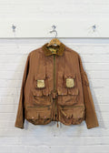 Vintage 1960s Ideal Products Brown Cotton Cropped Fly Fishing Jacket