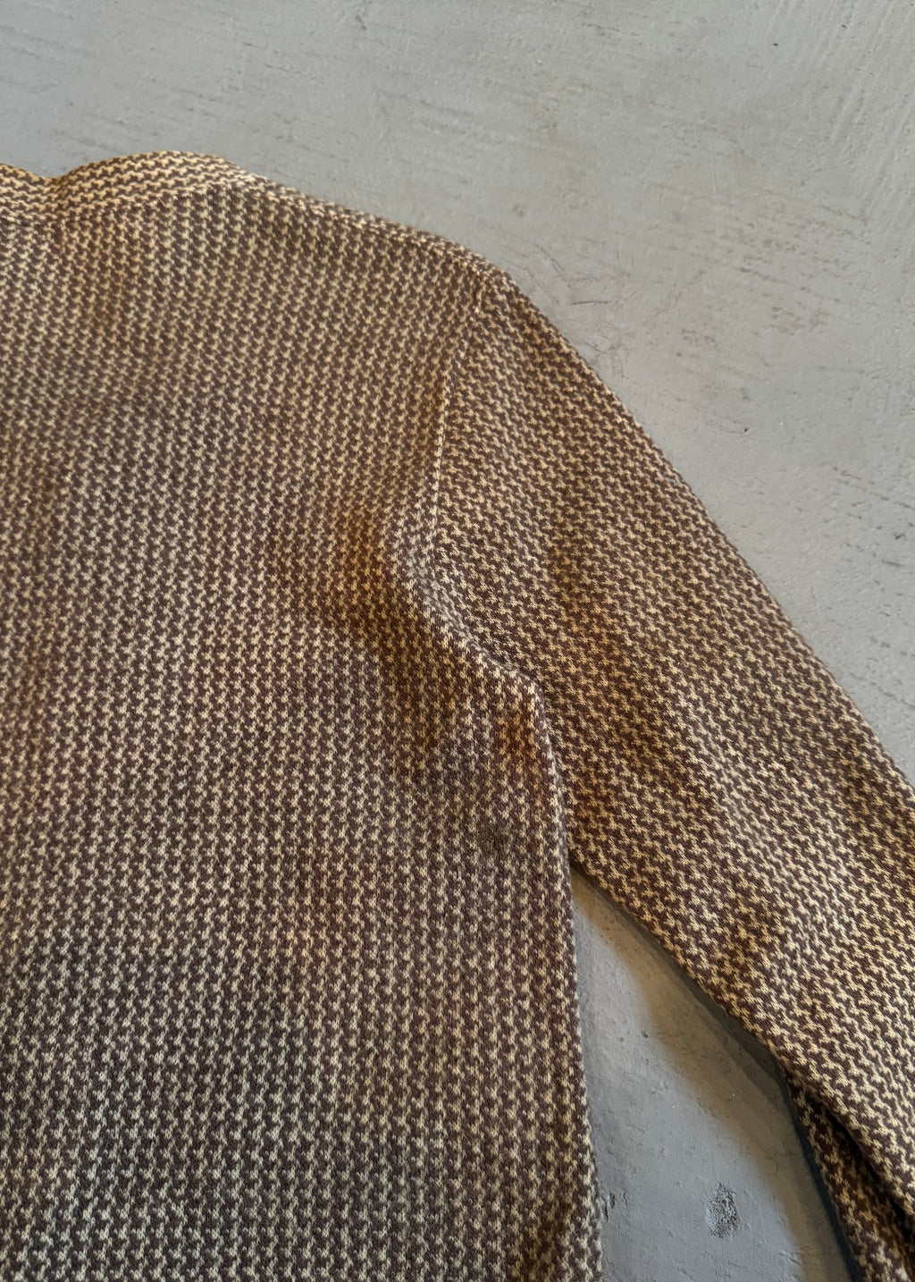 1940s Camel Houndstooth Cardigan