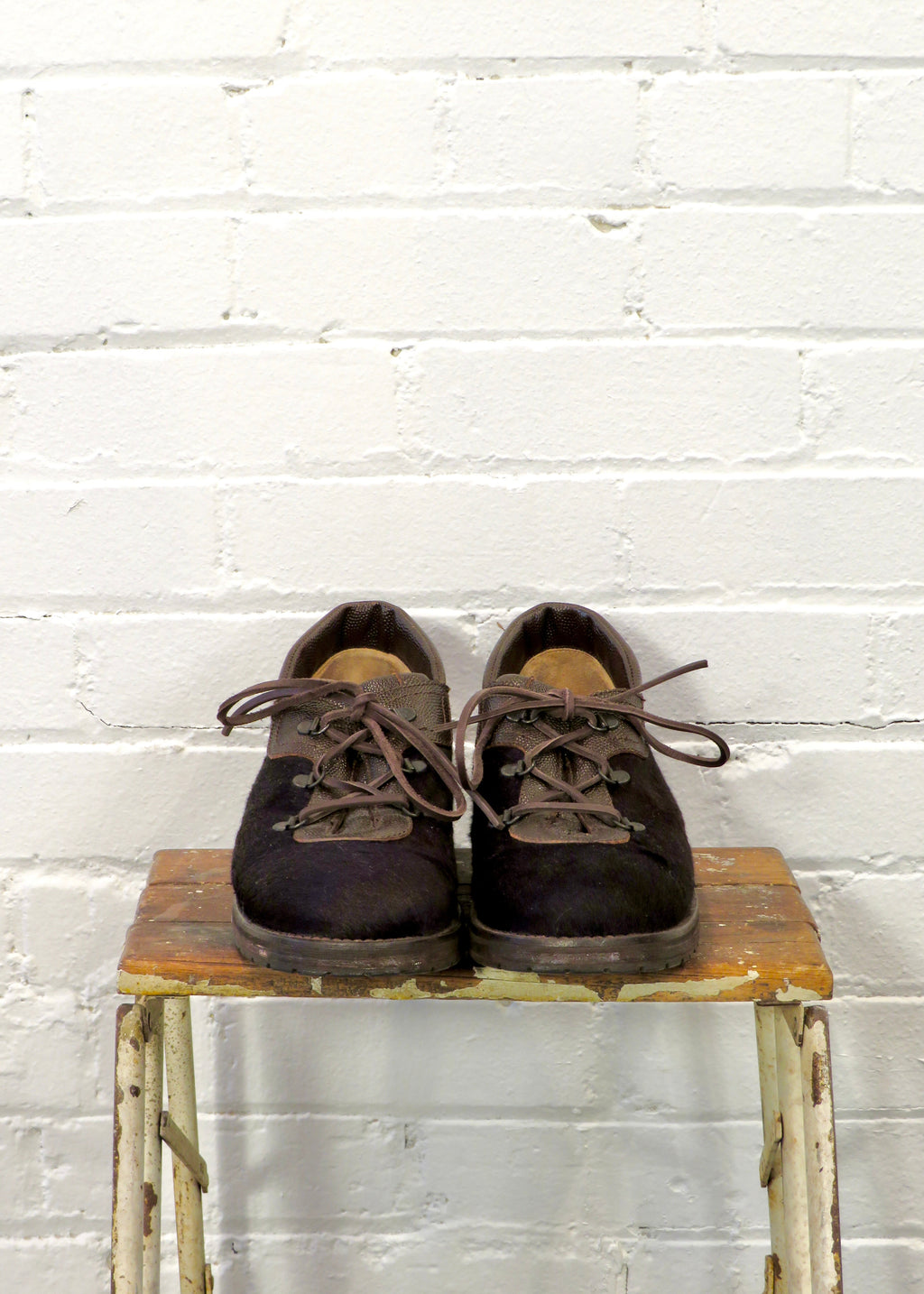 2000s Dolce & Gabbana Pony Hair Hiking Derbies