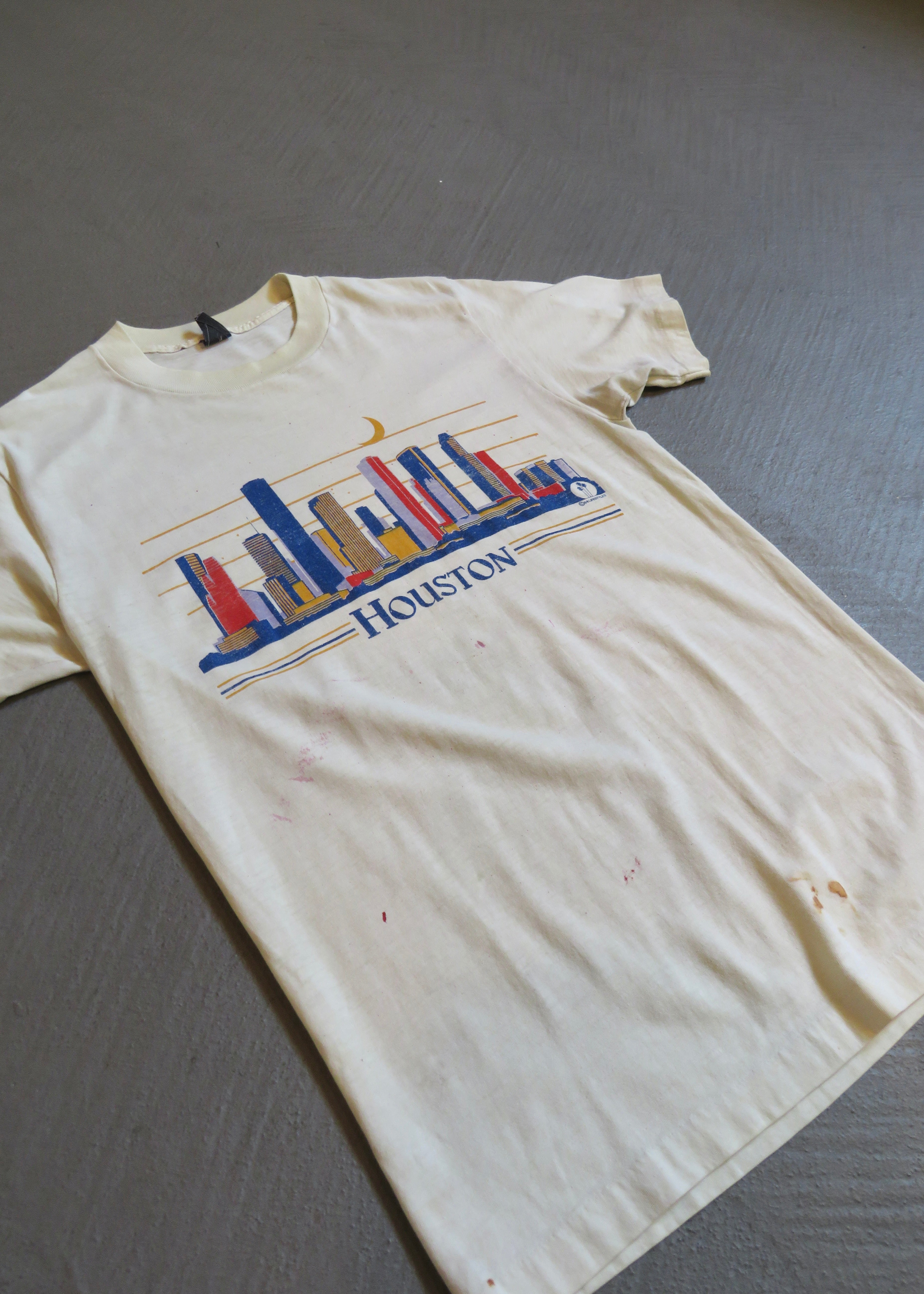 1980s Houston Skyline Painted T-Shirt