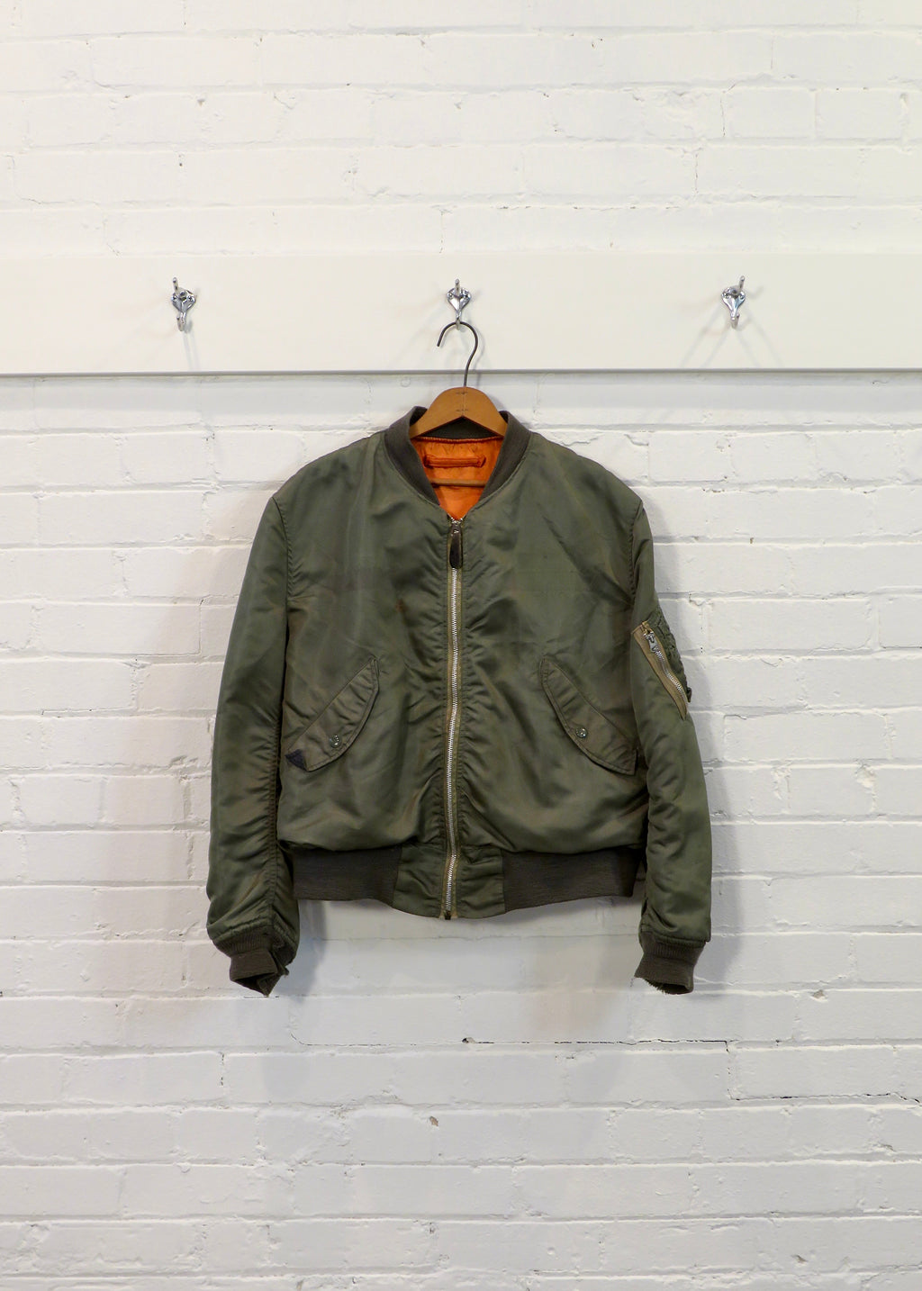 1970s Alpha Industries U.S. Military L-2B Satin Reversible Bomber Jacket